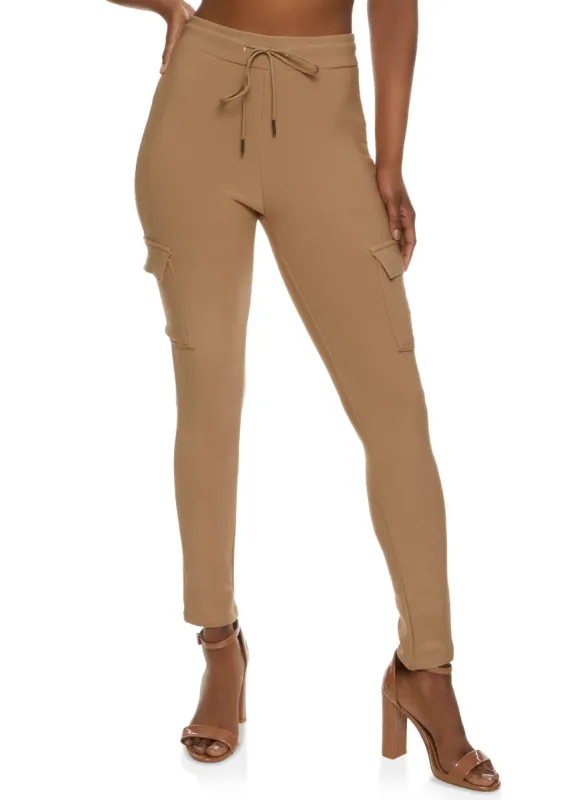 Cargo Pocket Skinny Drawstring Pants sold by Rainbow