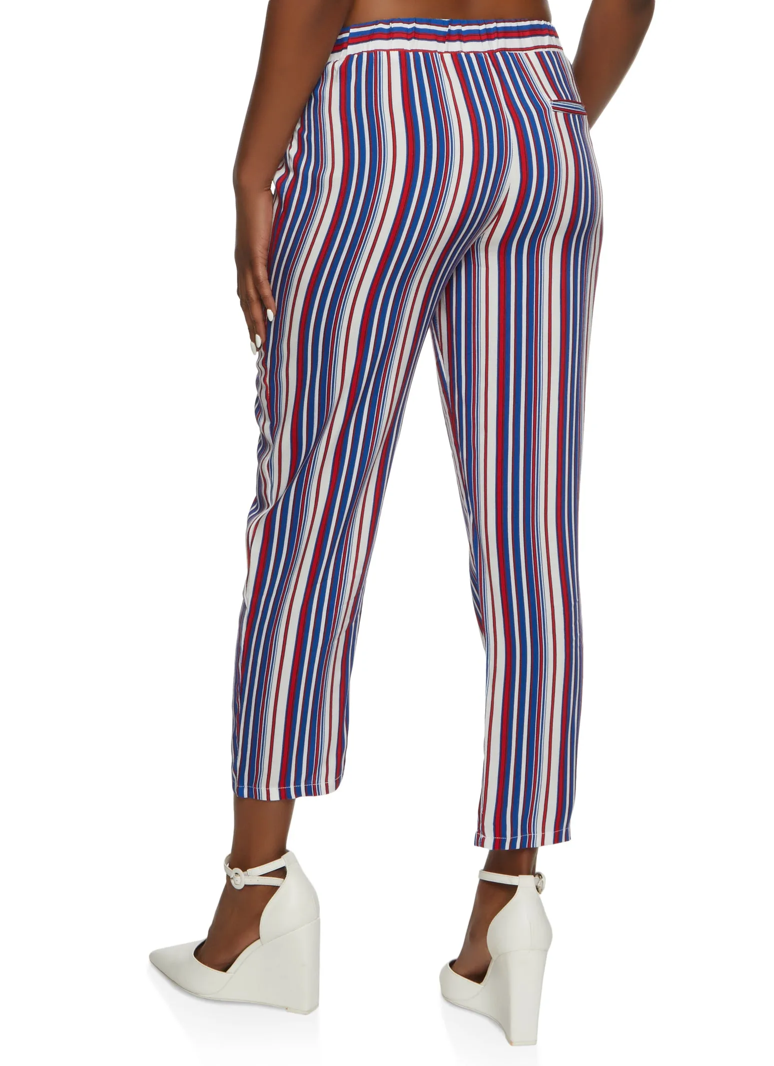Striped Paperbag Waist Ankle Pants sold by Rainbow product image thumbnail 2