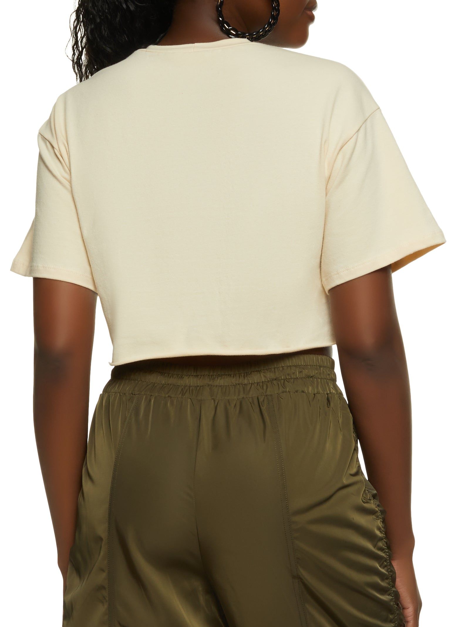 Velvet Burnout Good Vibes Graphic Crop Top sold by Rainbow product image thumbnail 3