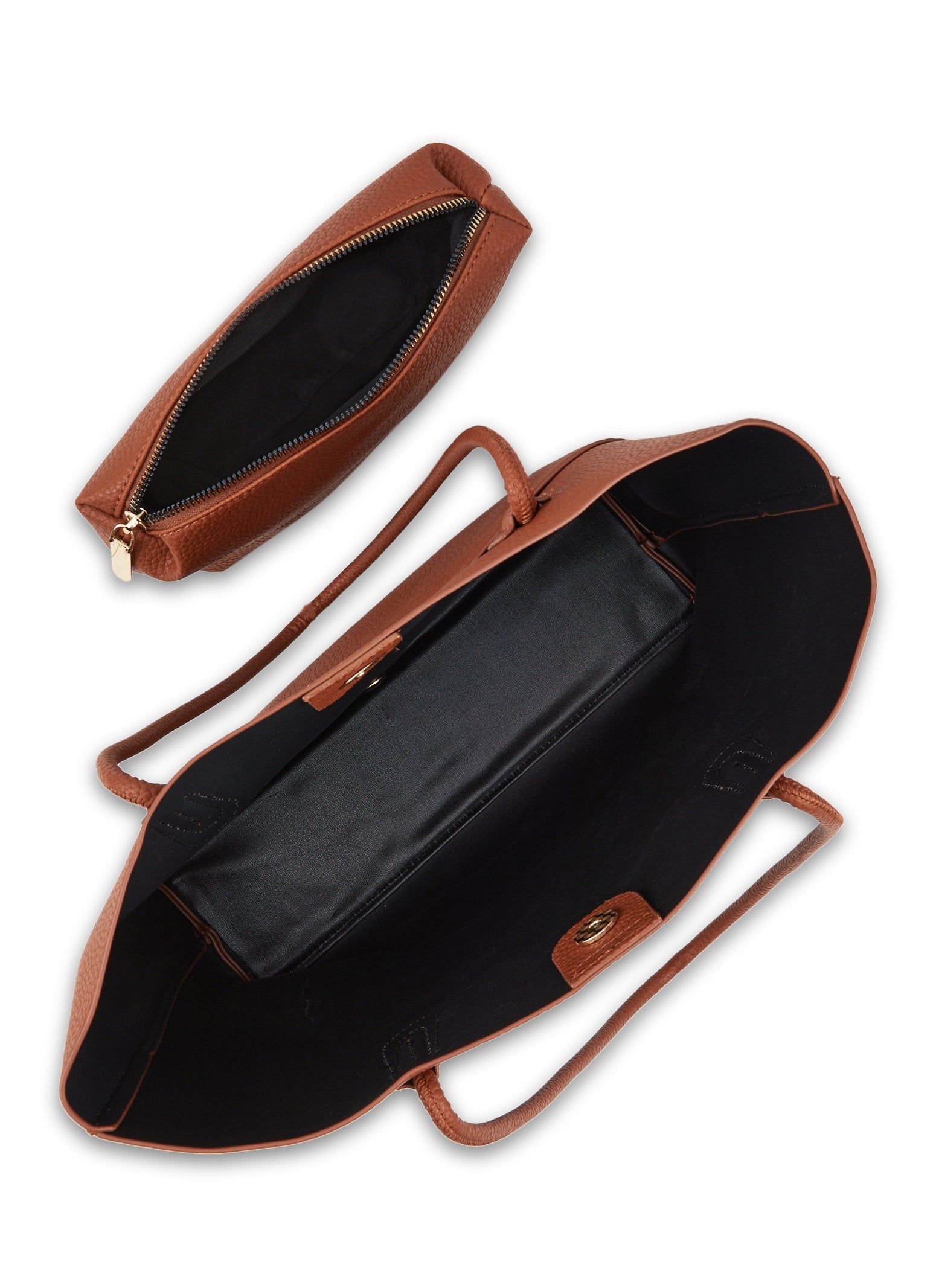Faux Leather Tote Bag and Pouch Set sold by Rainbow product image thumbnail 5