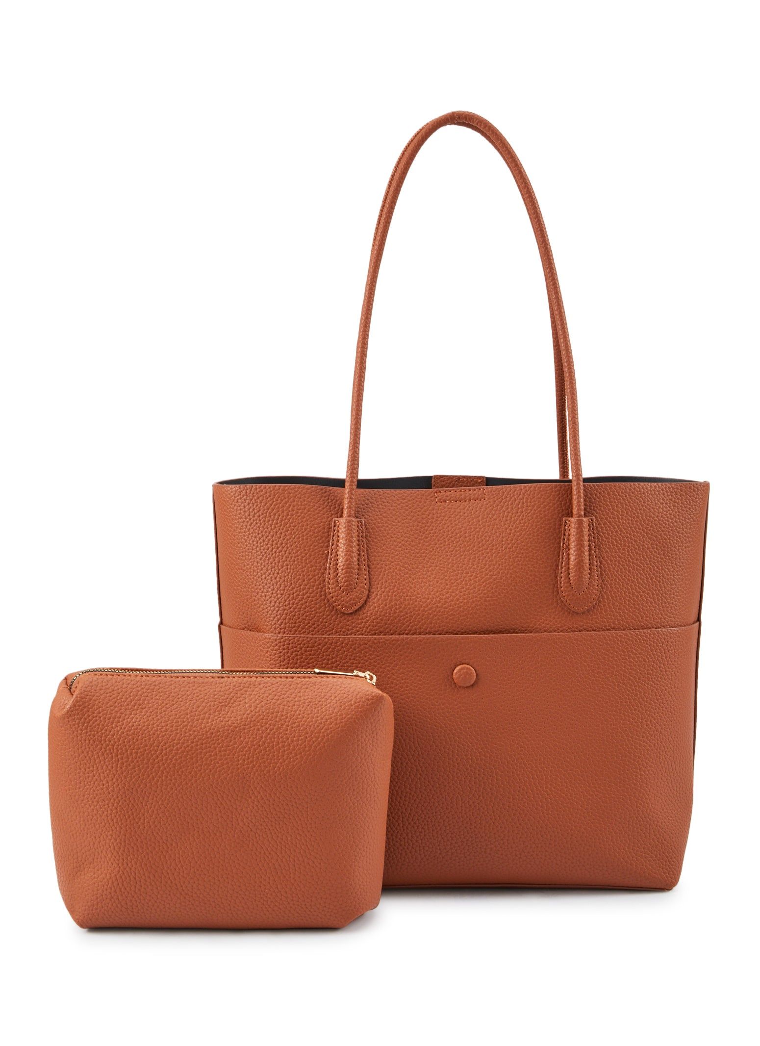 Faux Leather Tote Bag and Pouch Set sold by Rainbow product image thumbnail 2