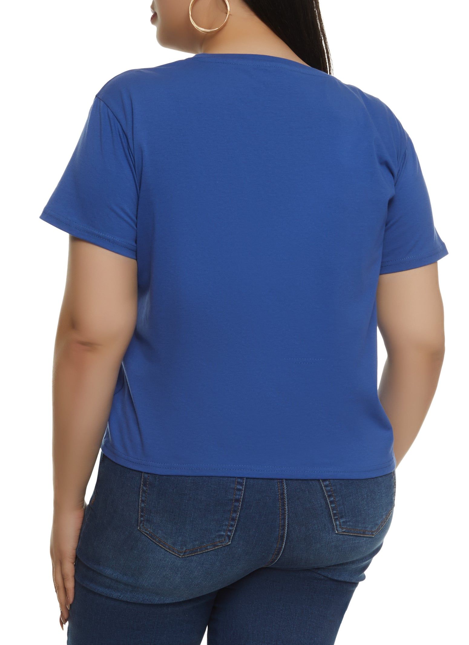 Plus Size Classy Rhinestone Graphic Tee sold by Rainbow product image thumbnail 2