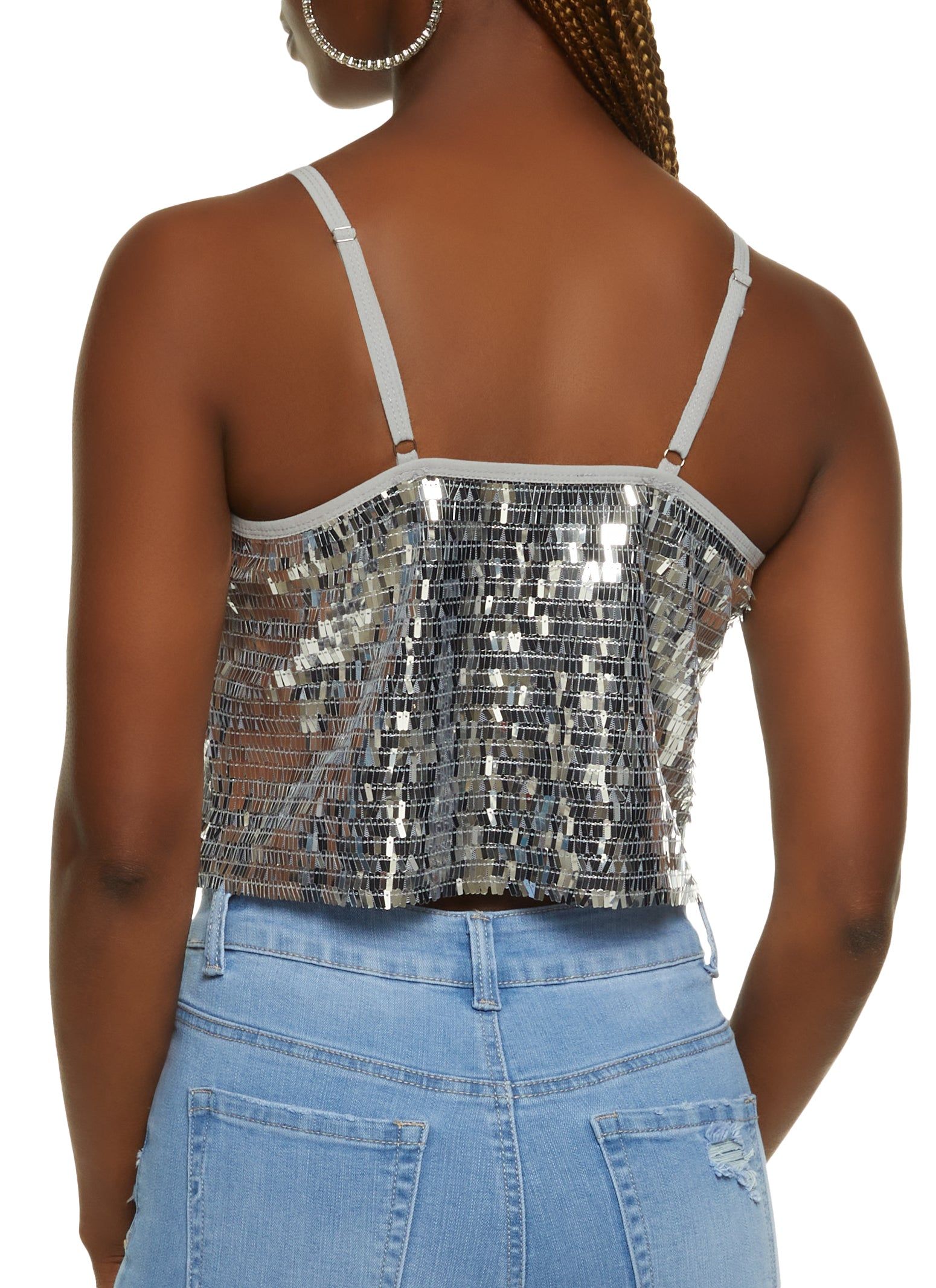Sequin Cropped Cami sold by Rainbow product image thumbnail 2