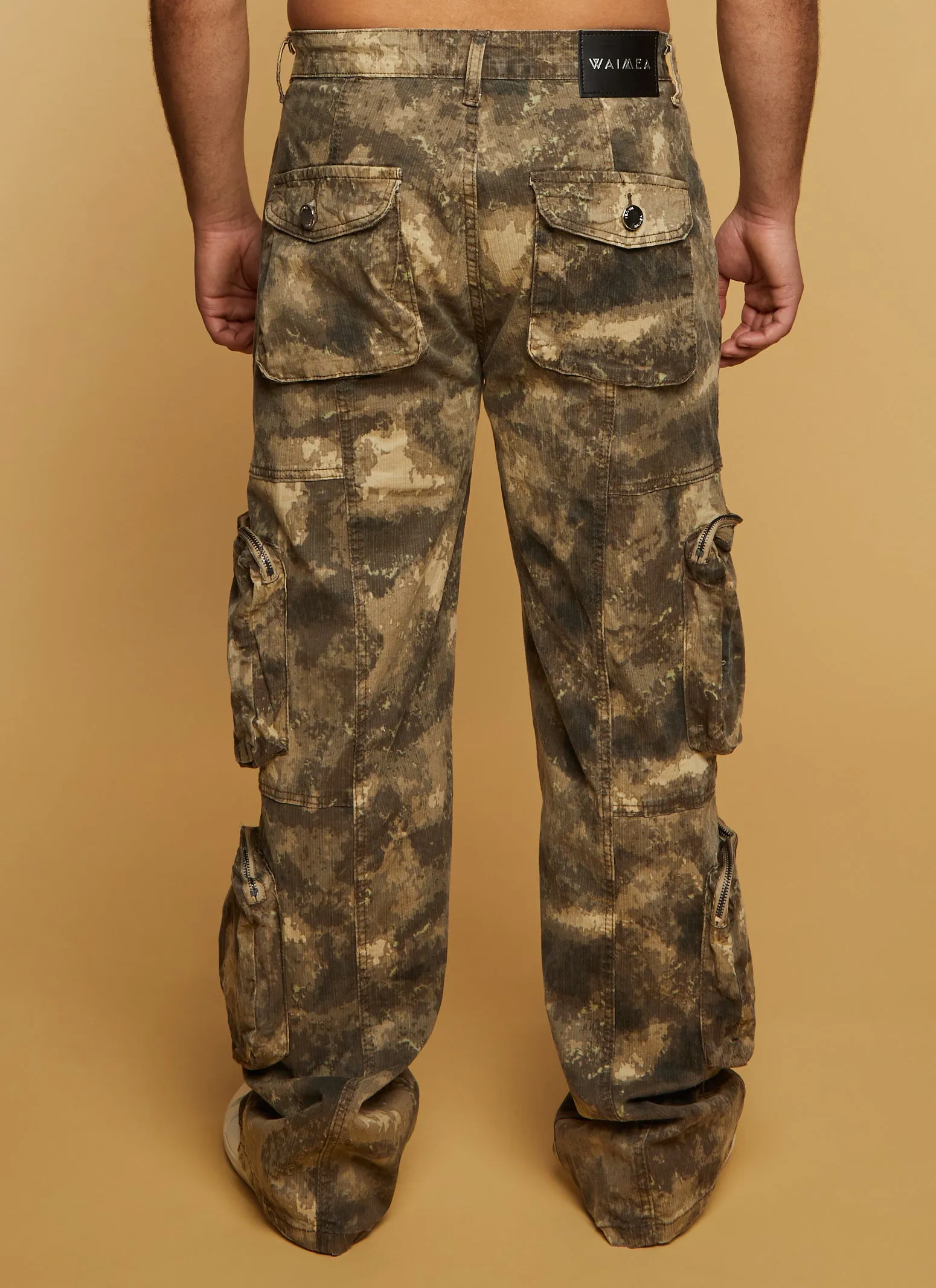 Mens Zipper Detail Straight Leg Cargo Pants sold by Rainbow product image thumbnail 3