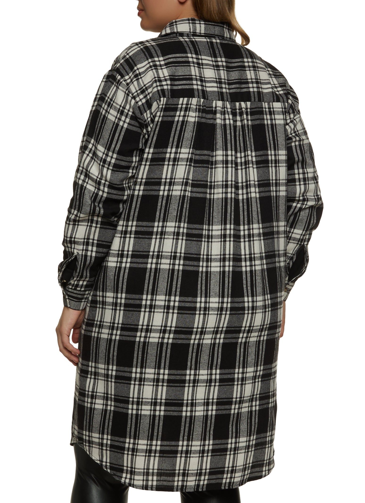 Plus Size Oversized Button Front Shacket sold by Rainbow product image thumbnail 3