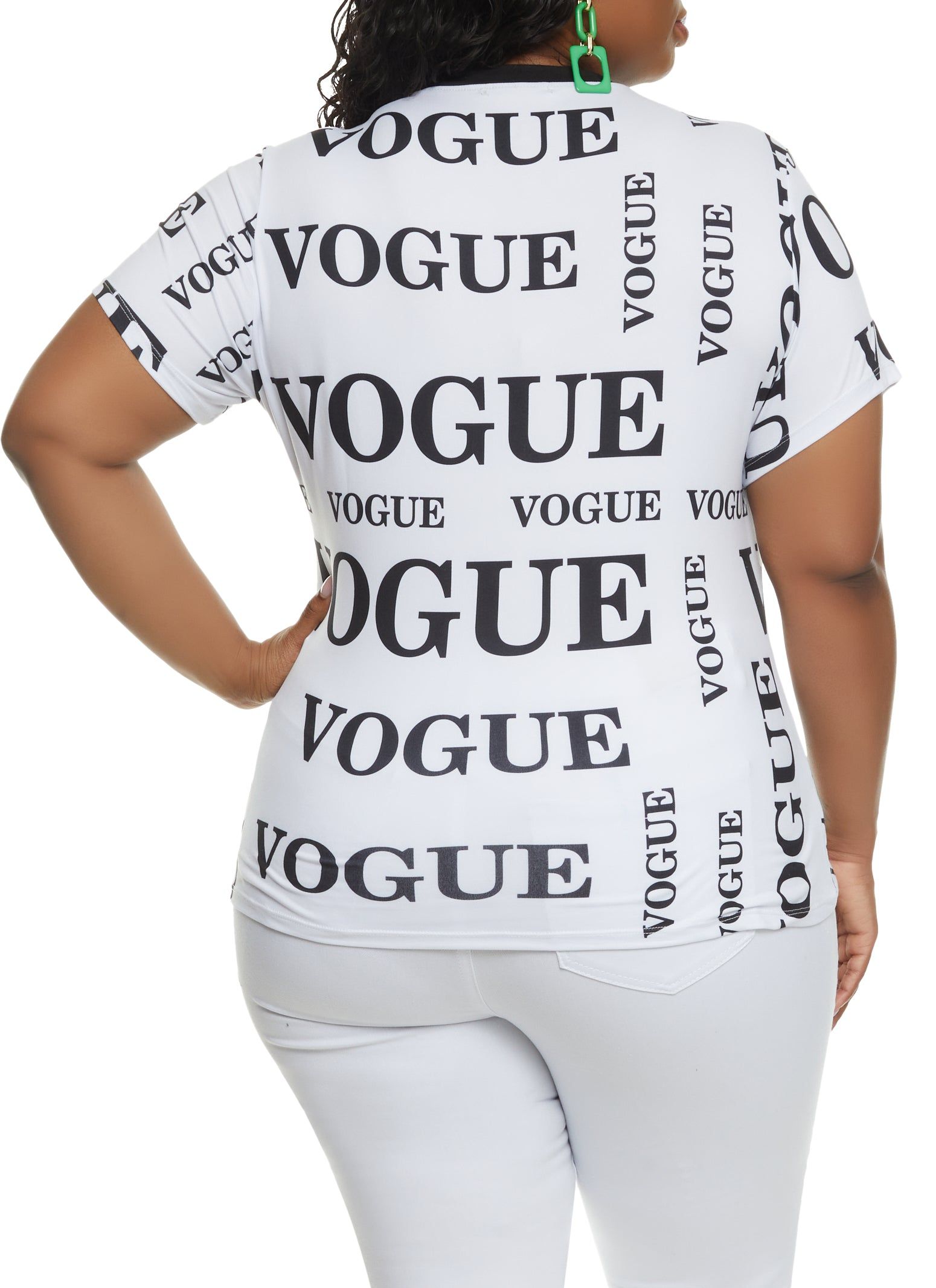 Plus Size Vogue Graphic Print T Shirt sold by Rainbow product image thumbnail 2
