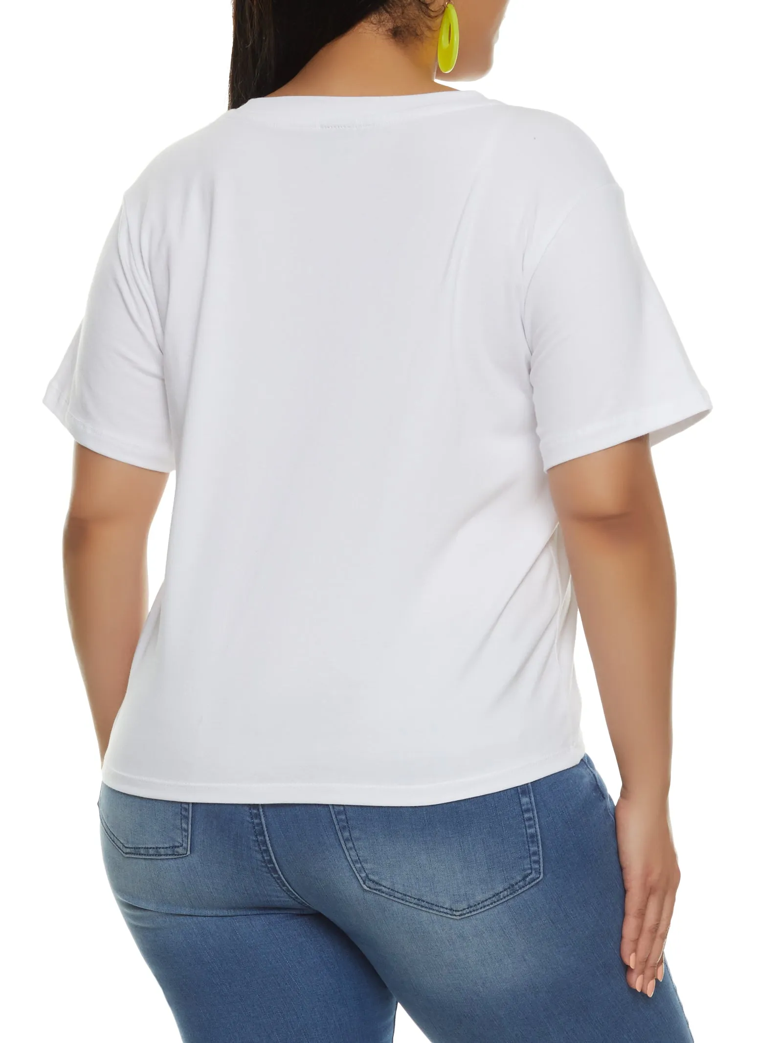 Plus Size Black Queen Rhinestone Graphic Tee sold by Rainbow product image thumbnail 2