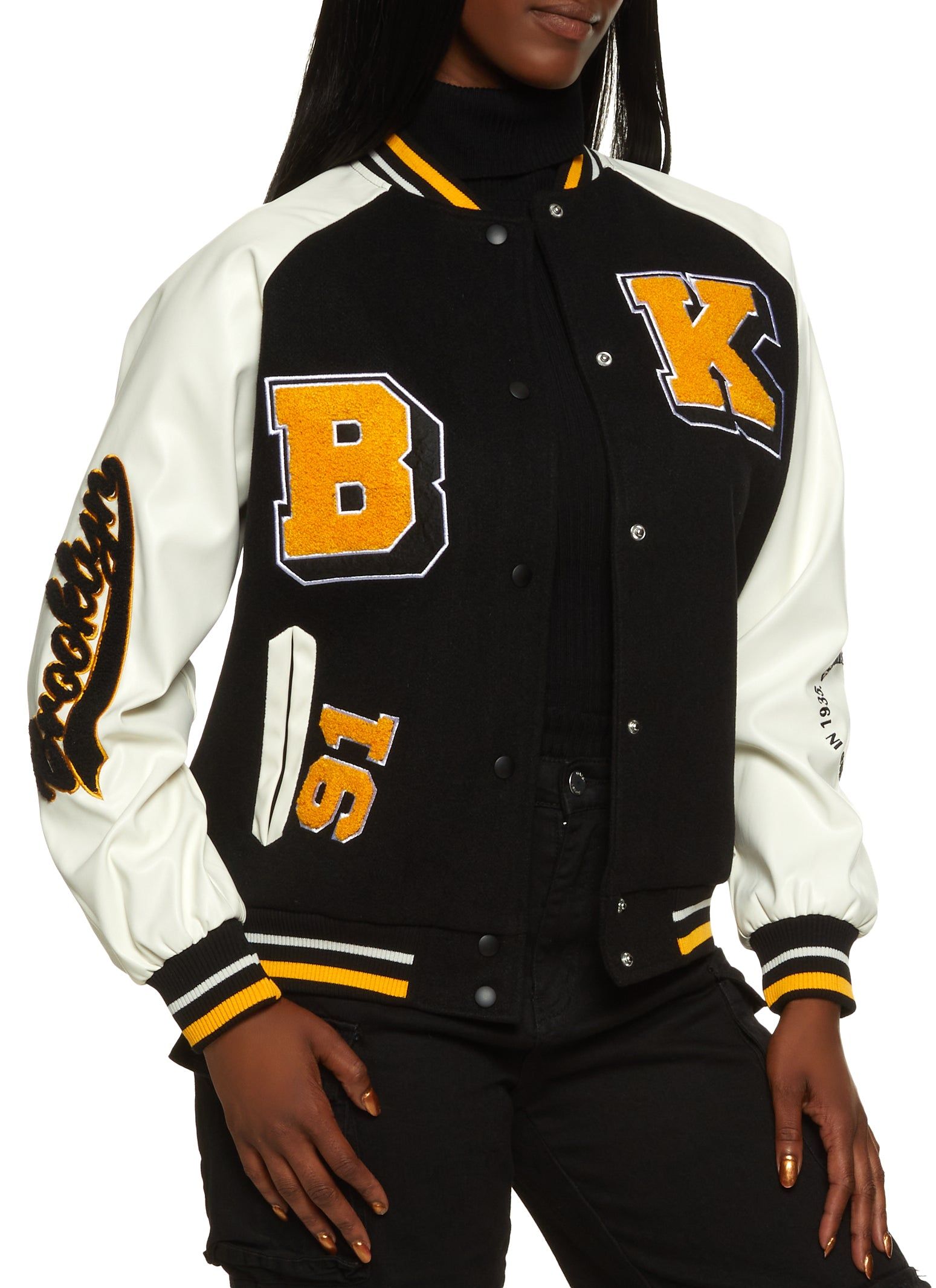 BK Chenille Patch Varsity Jacket sold by Rainbow