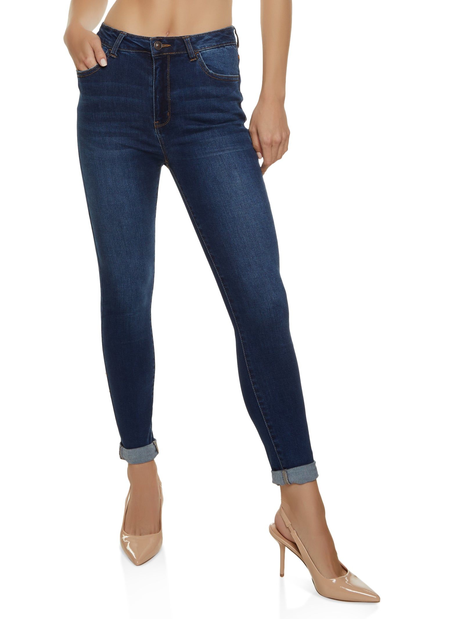 WAX Basic High Waisted Skinny Jeans sold by Rainbow