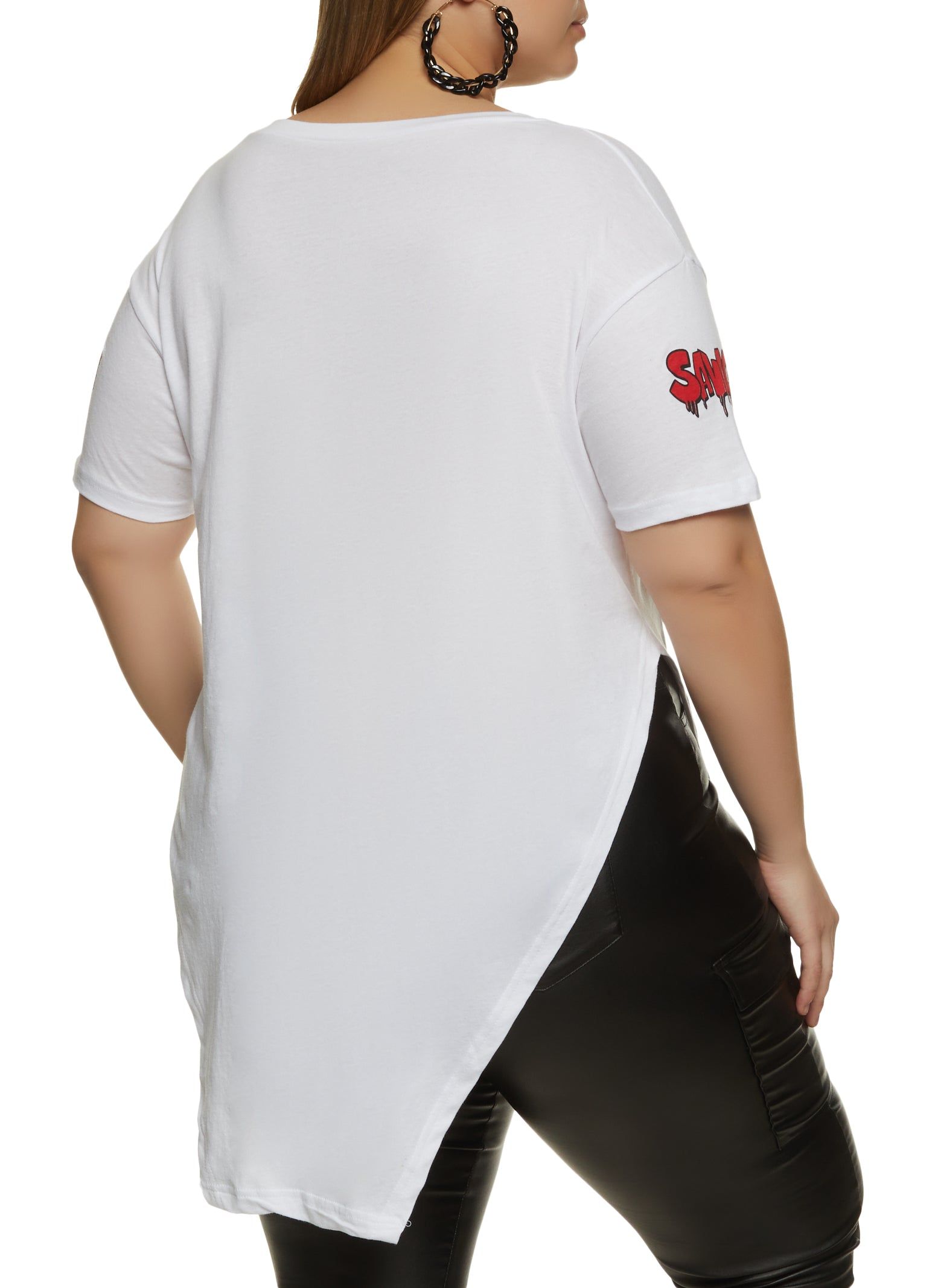 Plus Size Savage Mood Hanky Hem Graphic Tee sold by Rainbow product image thumbnail 2