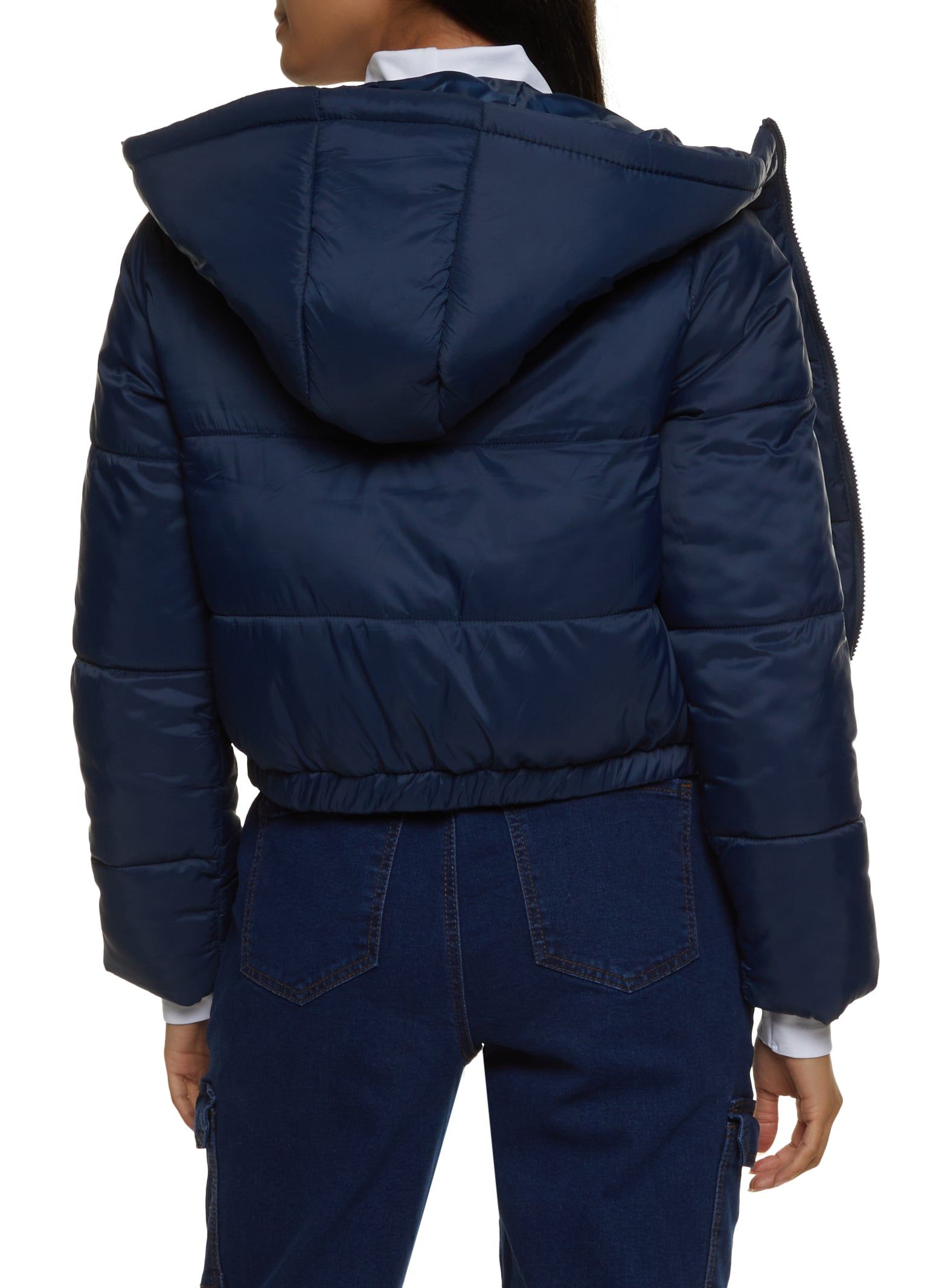 Hooded Zip Front Puffer Jacket sold by Rainbow product image thumbnail 3