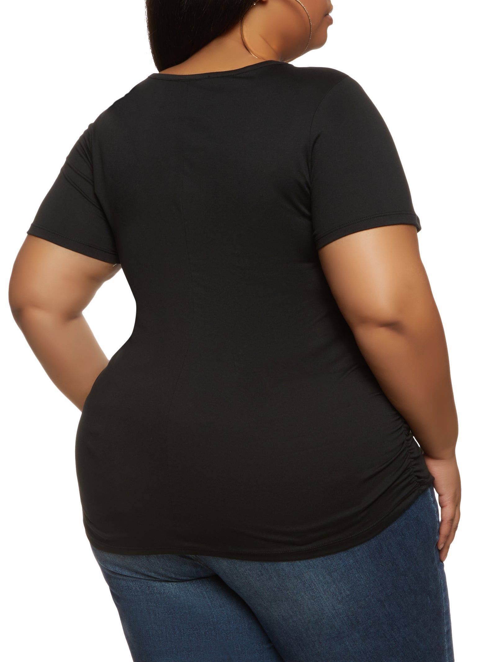 Plus Size Faith Over Fear Rhinestone Graphic Tee sold by Rainbow product image thumbnail 2