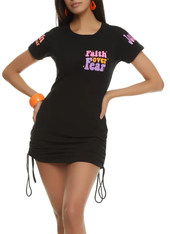 Faith Over Fear T Shirt Mini Dress sold by Rainbow