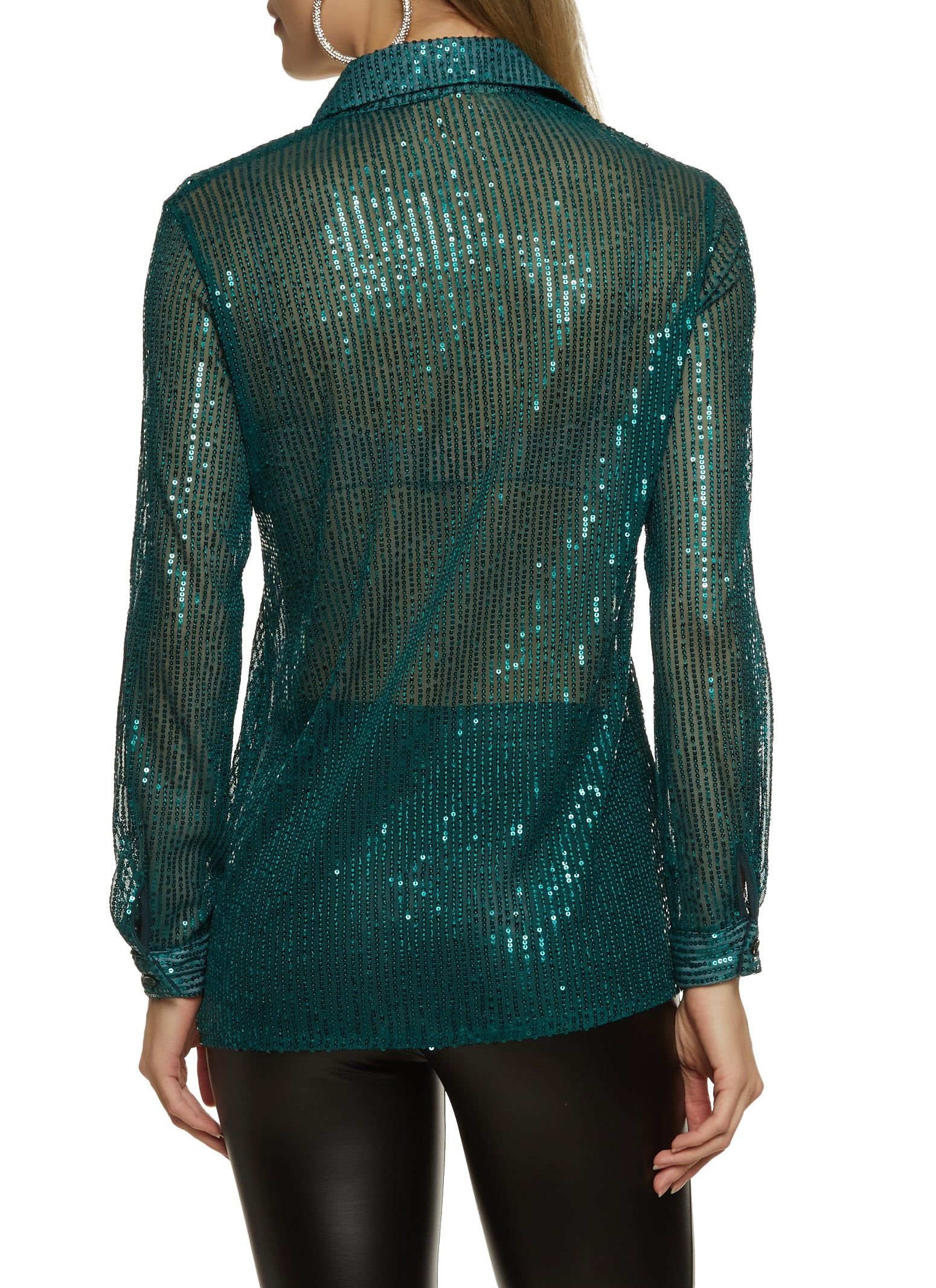 Sequin Button Front Shirt sold by Rainbow product image thumbnail 2