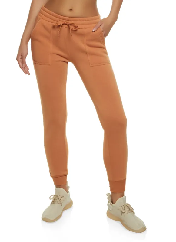 Solid Fleece Drawstring Joggers sold by Rainbow