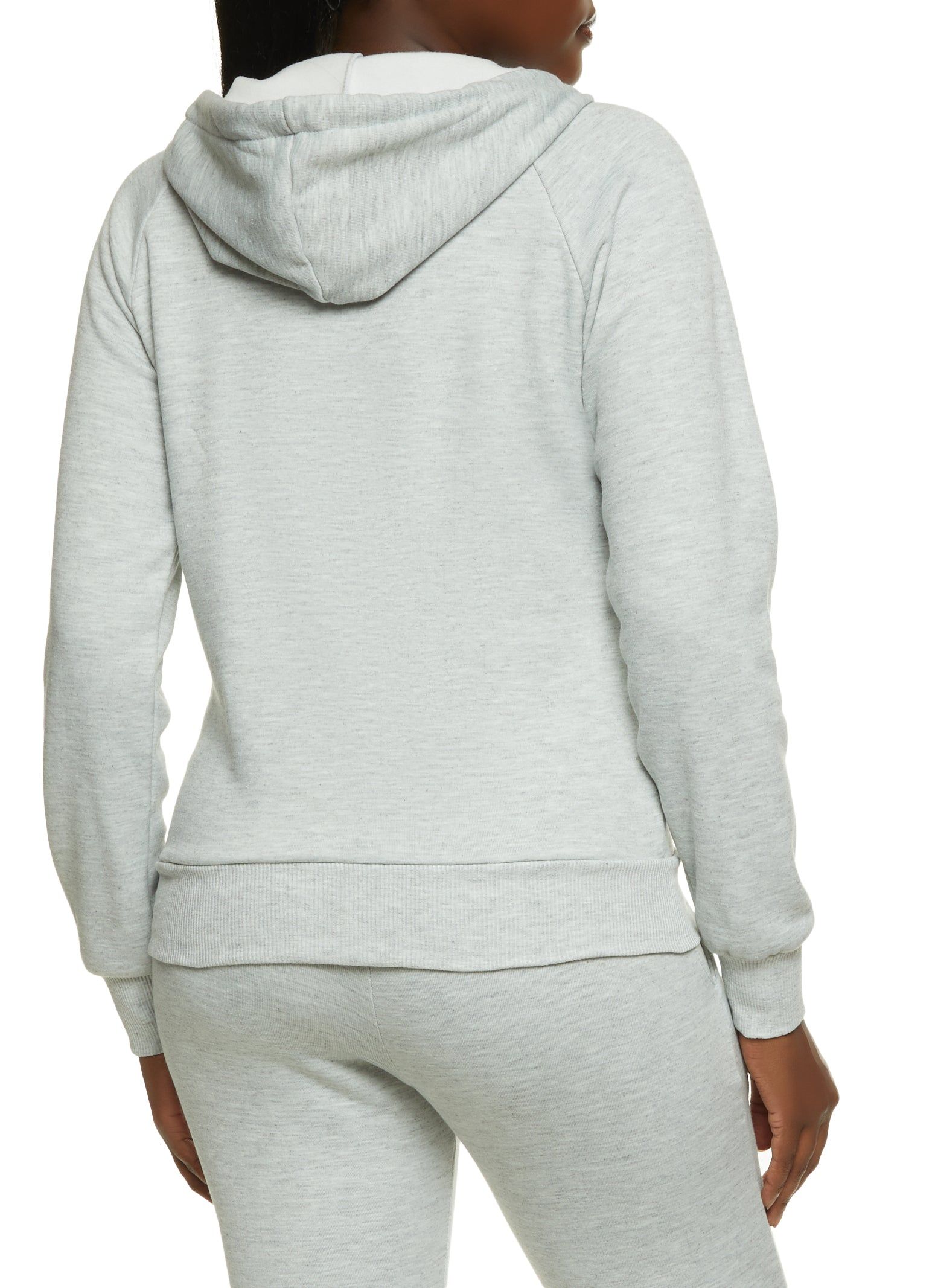 Basic Fleece Zip Front Hoodie sold by Rainbow product image thumbnail 3