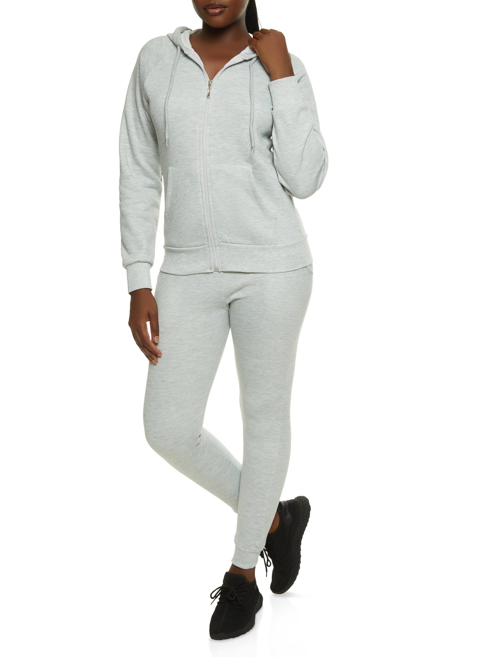 Basic Fleece Zip Front Hoodie sold by Rainbow product image thumbnail 2