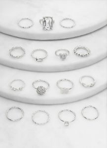Set of 15 Cubic Zirconia Rings sold by Rainbow