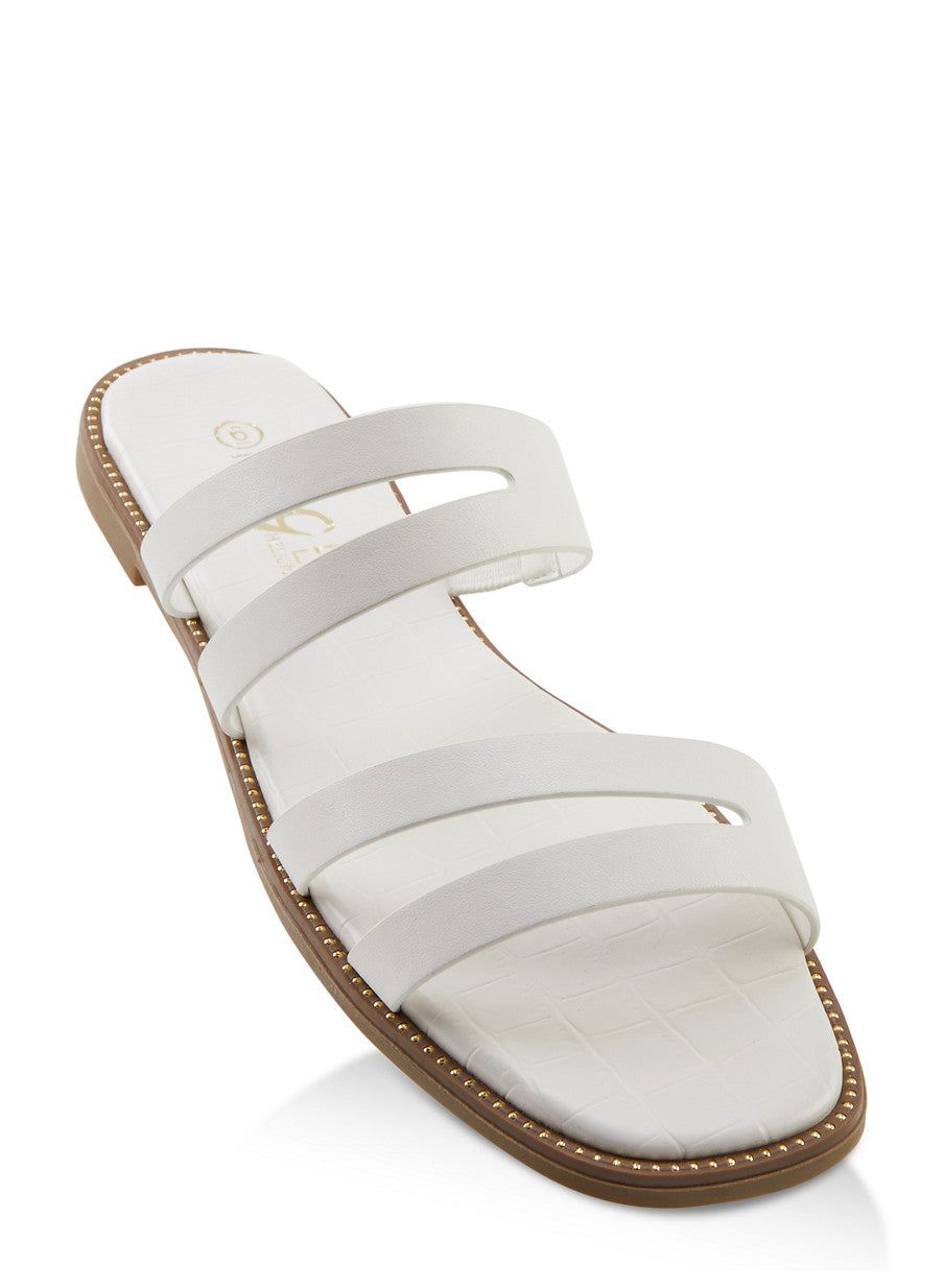 Cut Out Double Band Slide Sandals sold by Rainbow