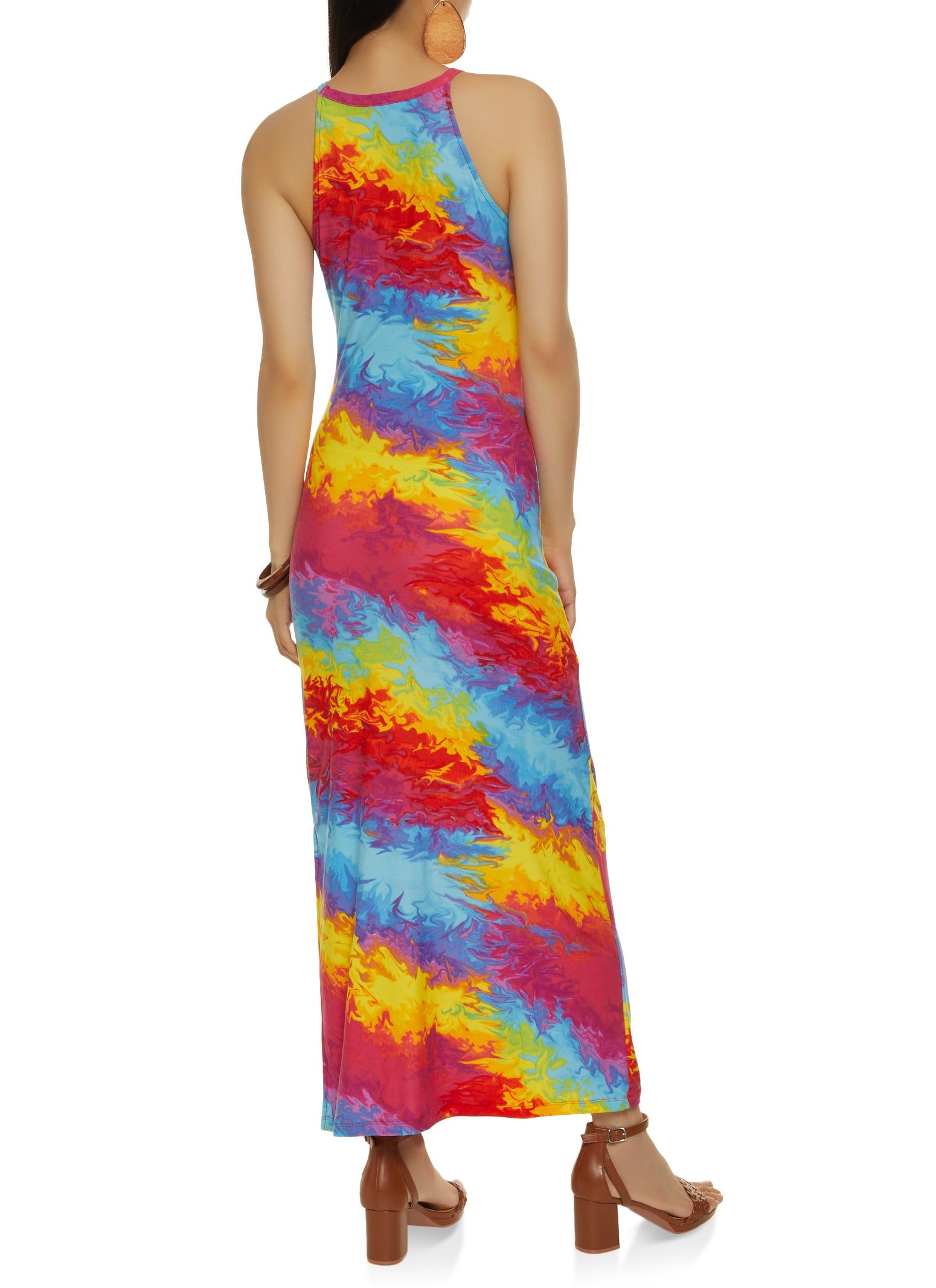 Rainbow Psychedelic Print High Neck Dress sold by Rainbow product image thumbnail 3