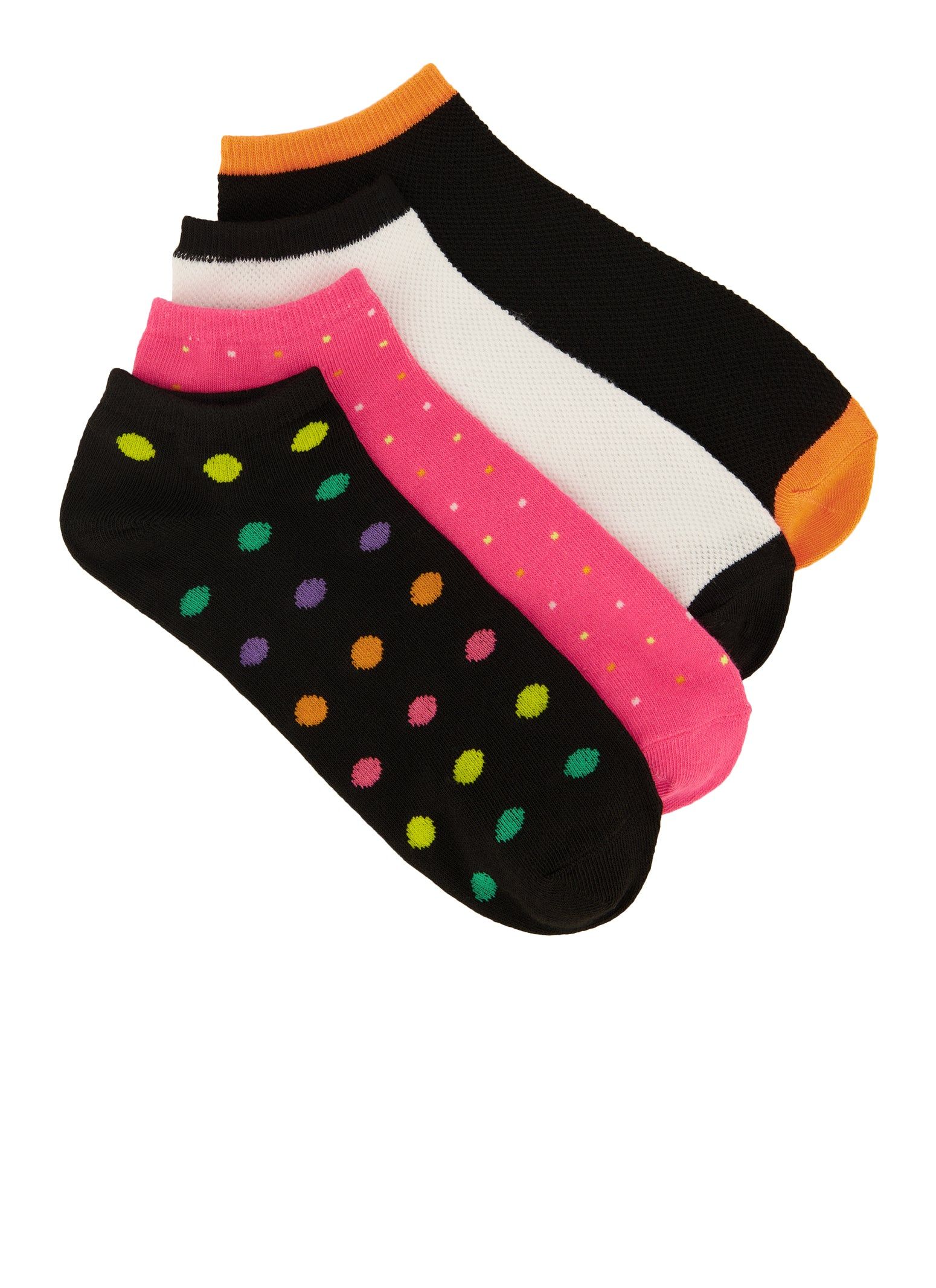 4 Pack Polka Dot Print Socks sold by Rainbow