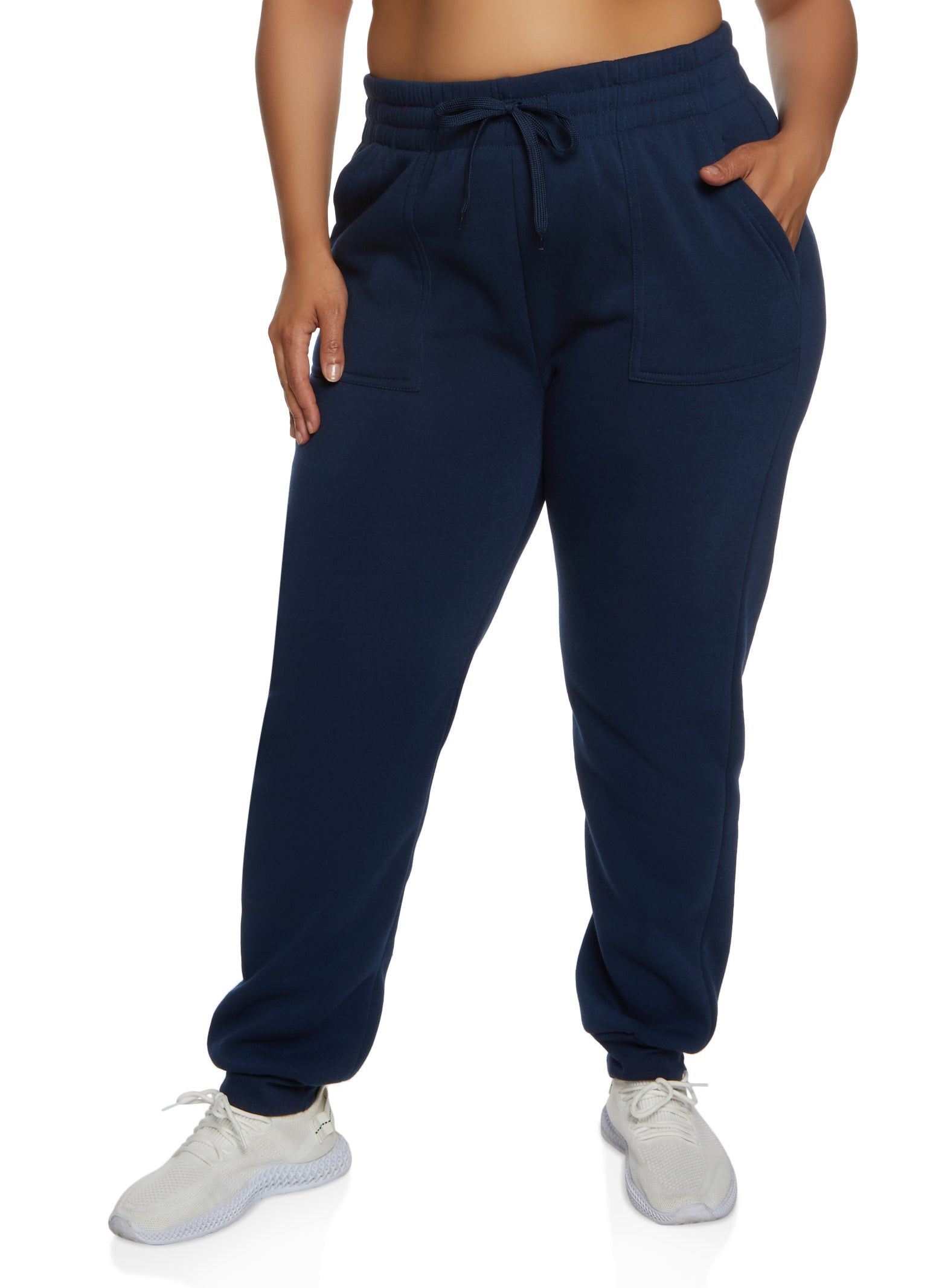 Plus Size Solid Fleece Joggers sold by Rainbow