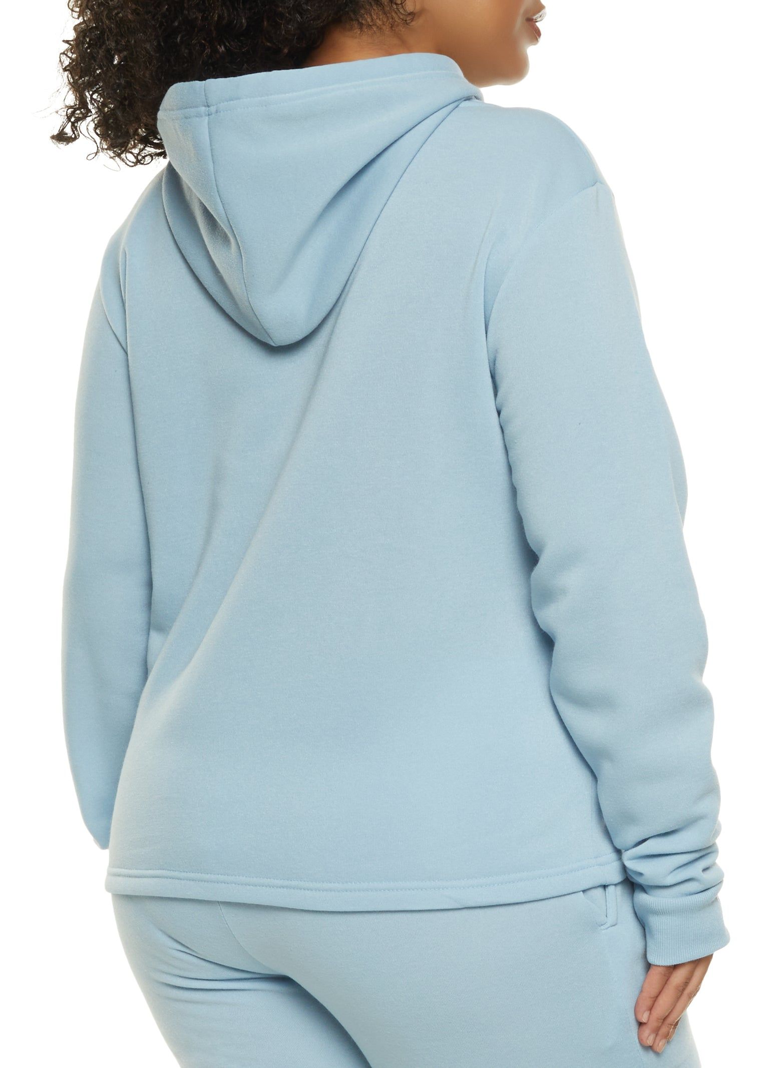 Plus Size Solid Pullover Hoodie sold by Rainbow product image thumbnail 3