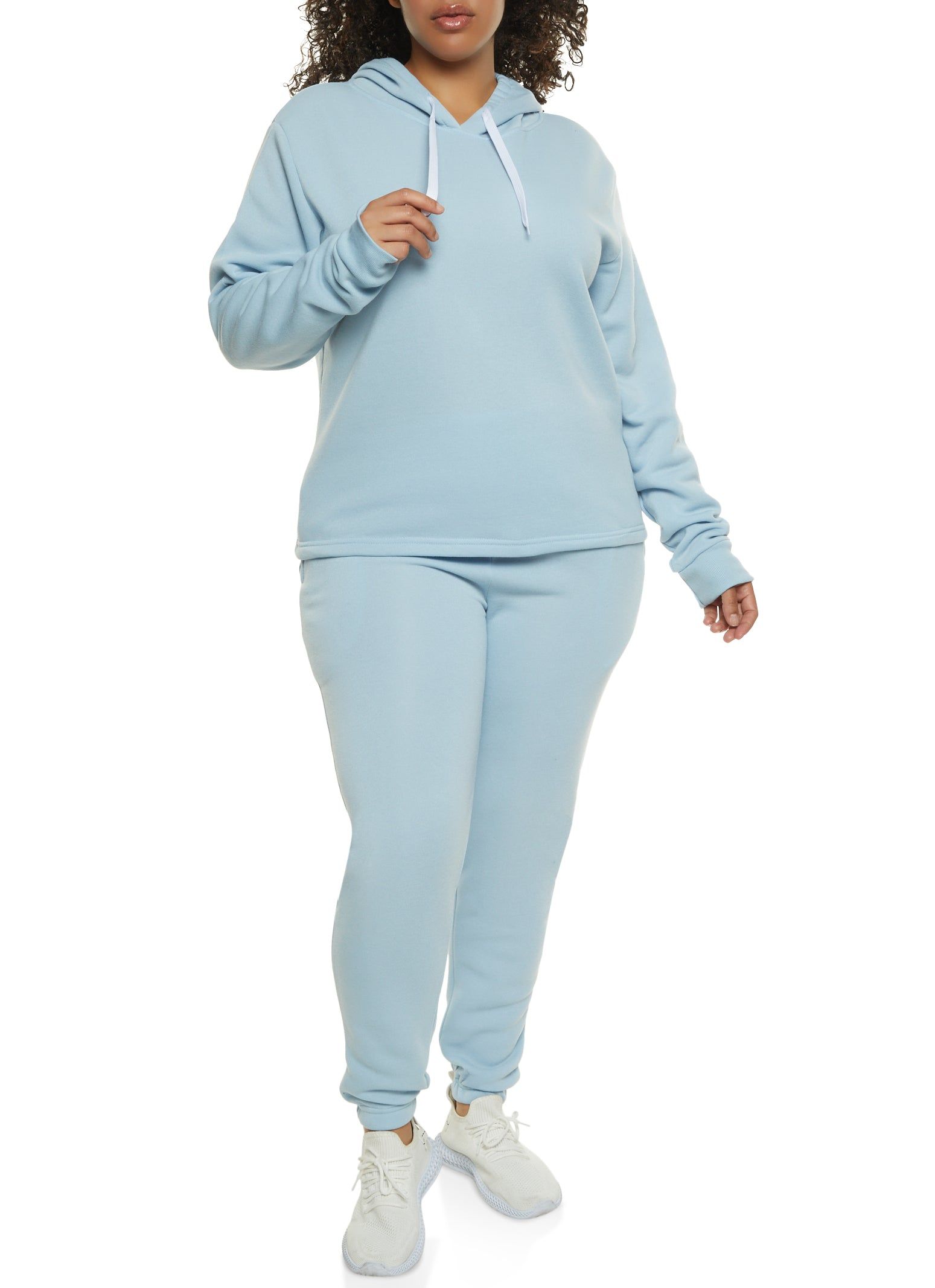 Plus Size Solid Pullover Hoodie sold by Rainbow product image thumbnail 2