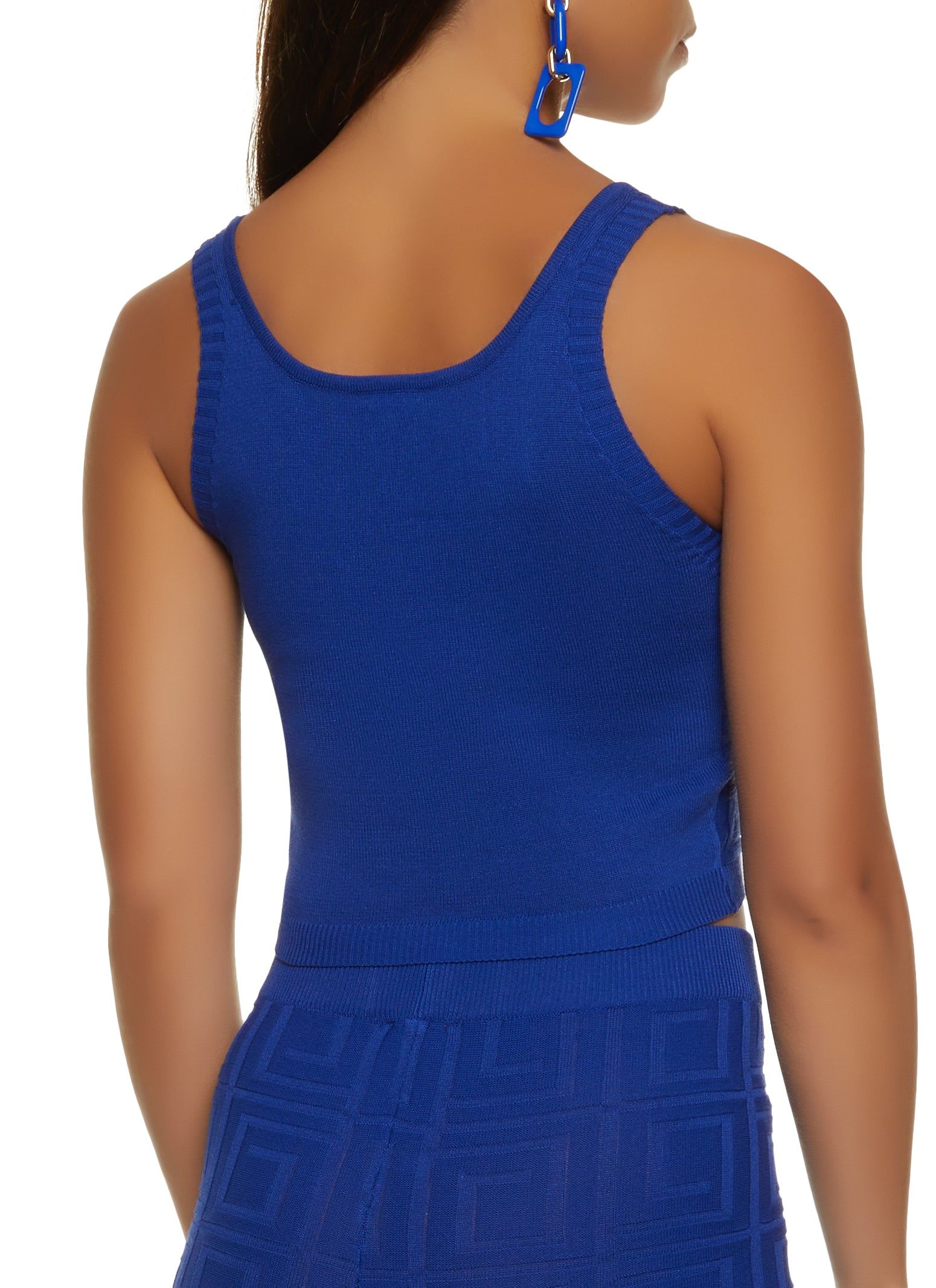 Greek Key Knit Crop Top sold by Rainbow product image thumbnail 3