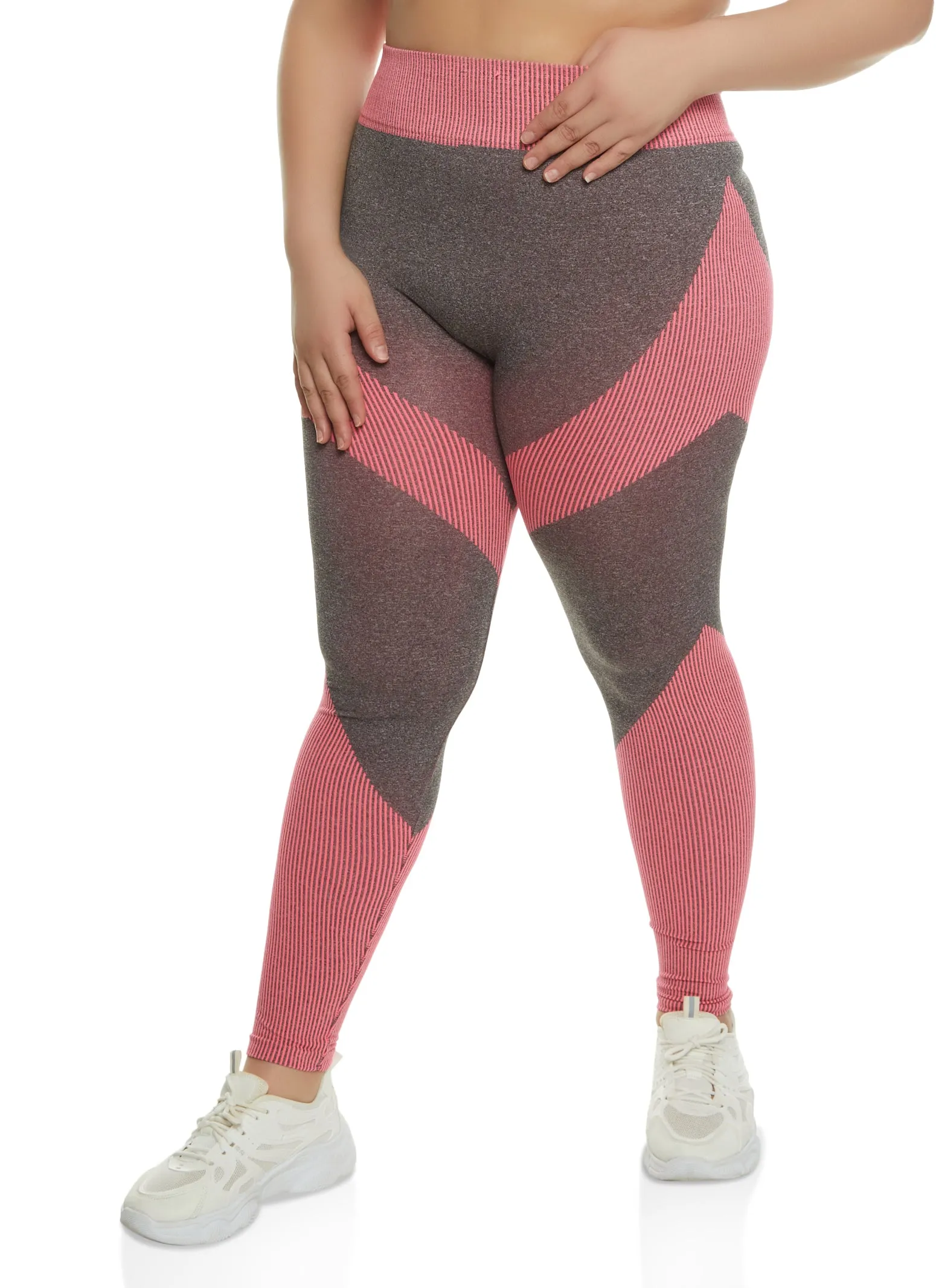 Plus Size Seamless Printed Active Leggings sold by Rainbow