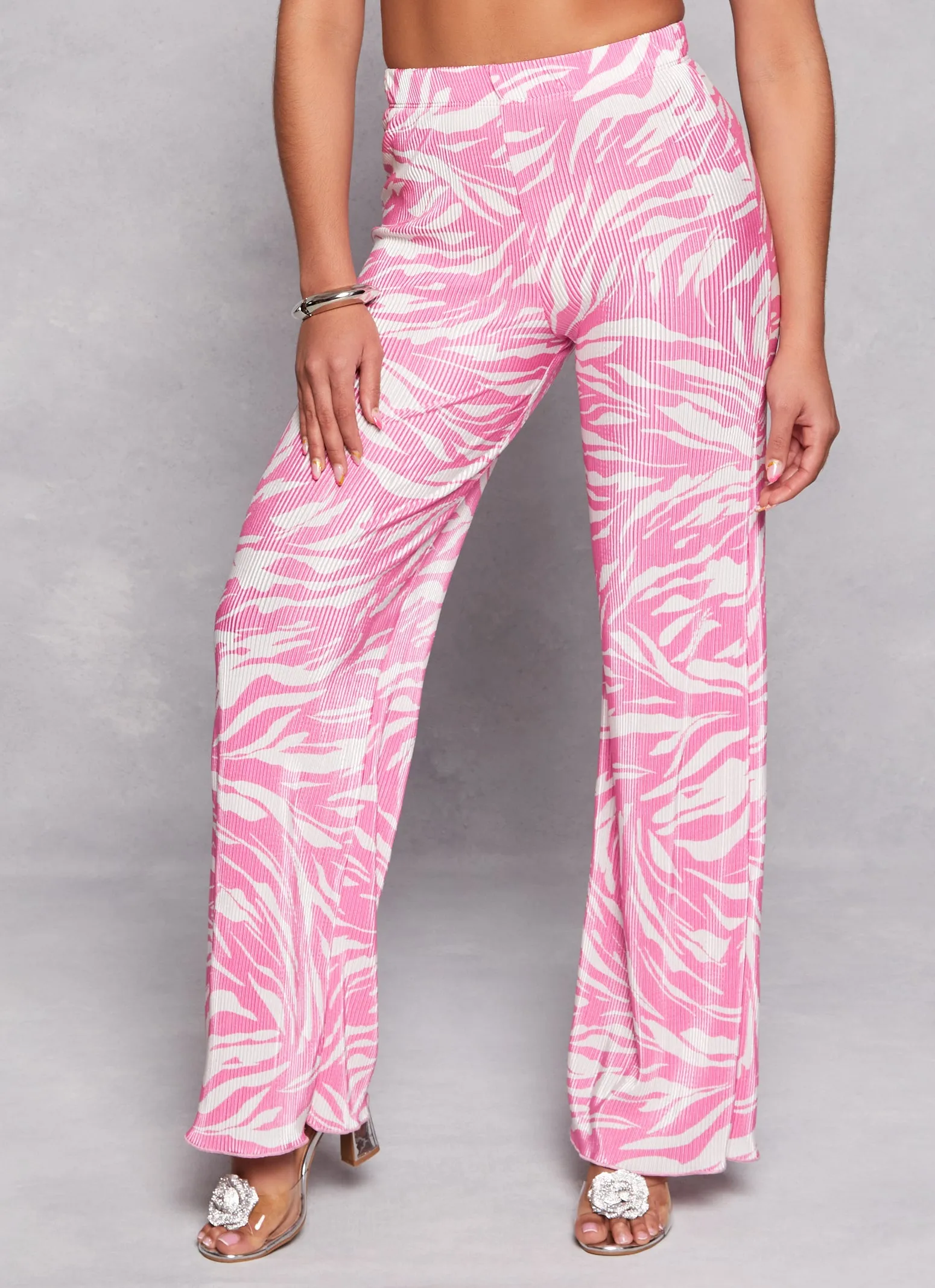 Plisse Printed Wide Leg Pants sold by Rainbow product image thumbnail 2