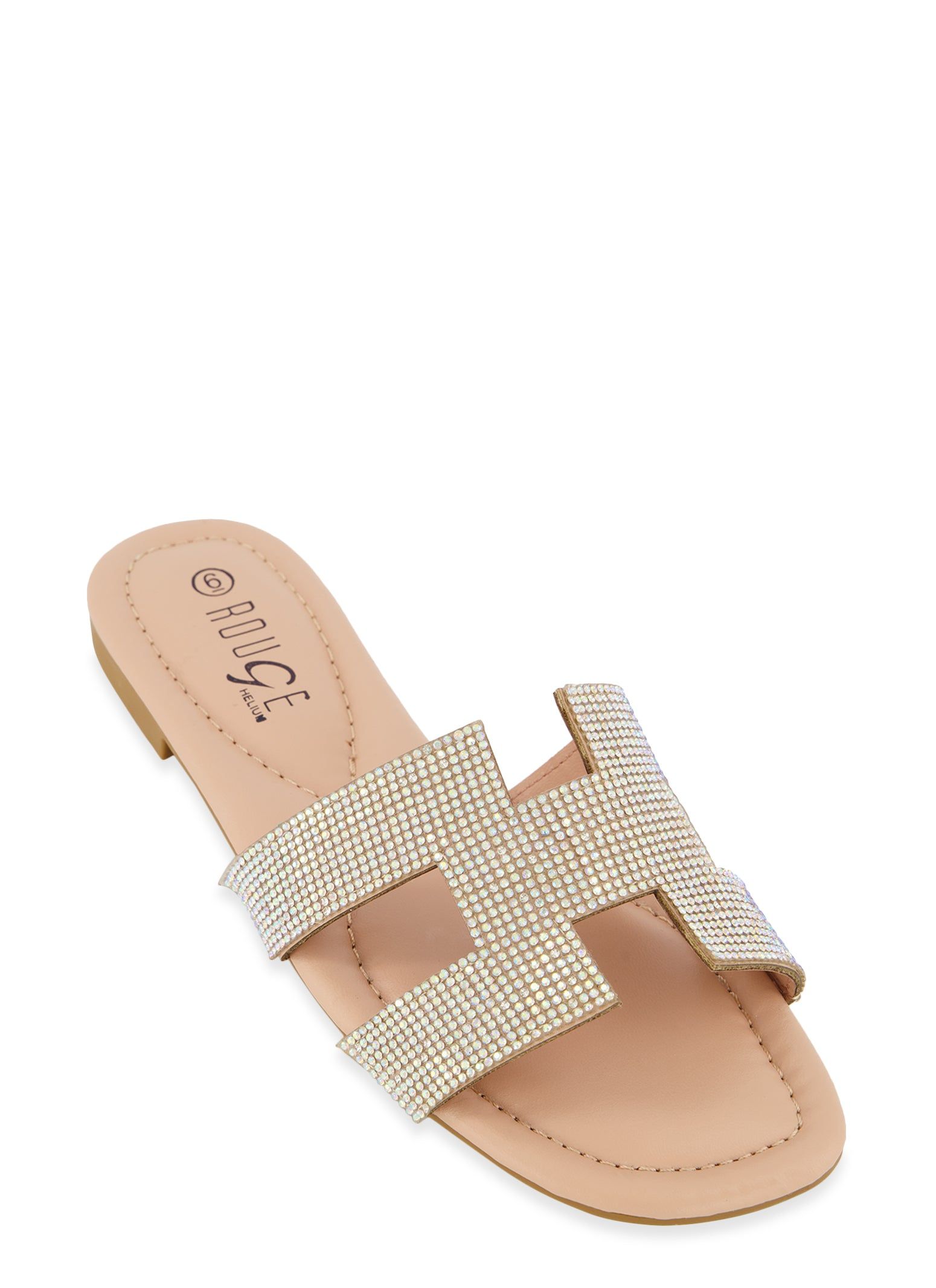 Rhinestone H Band Flat Sandals sold by Rainbow