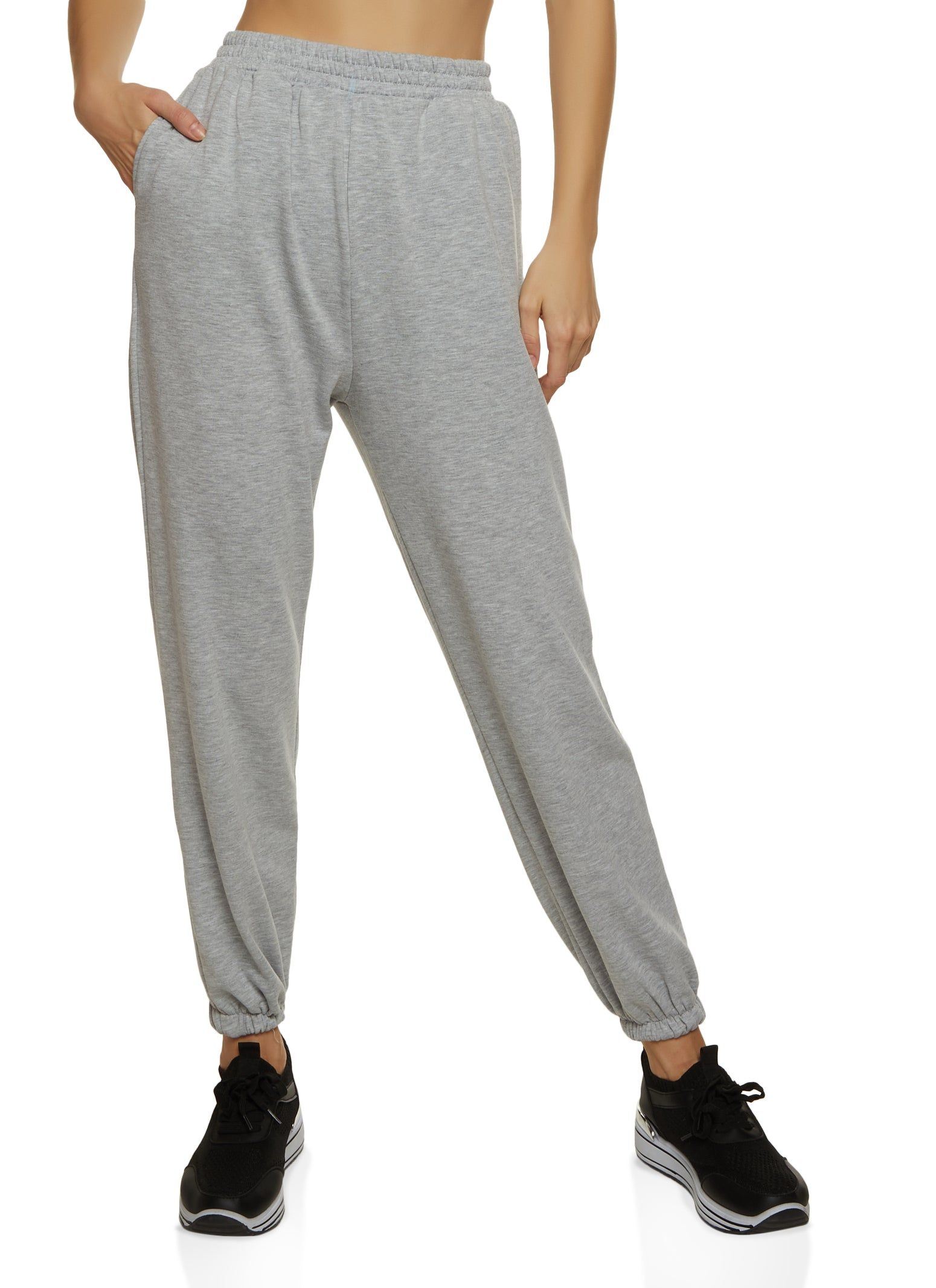 Solid High Waist Joggers sold by Rainbow