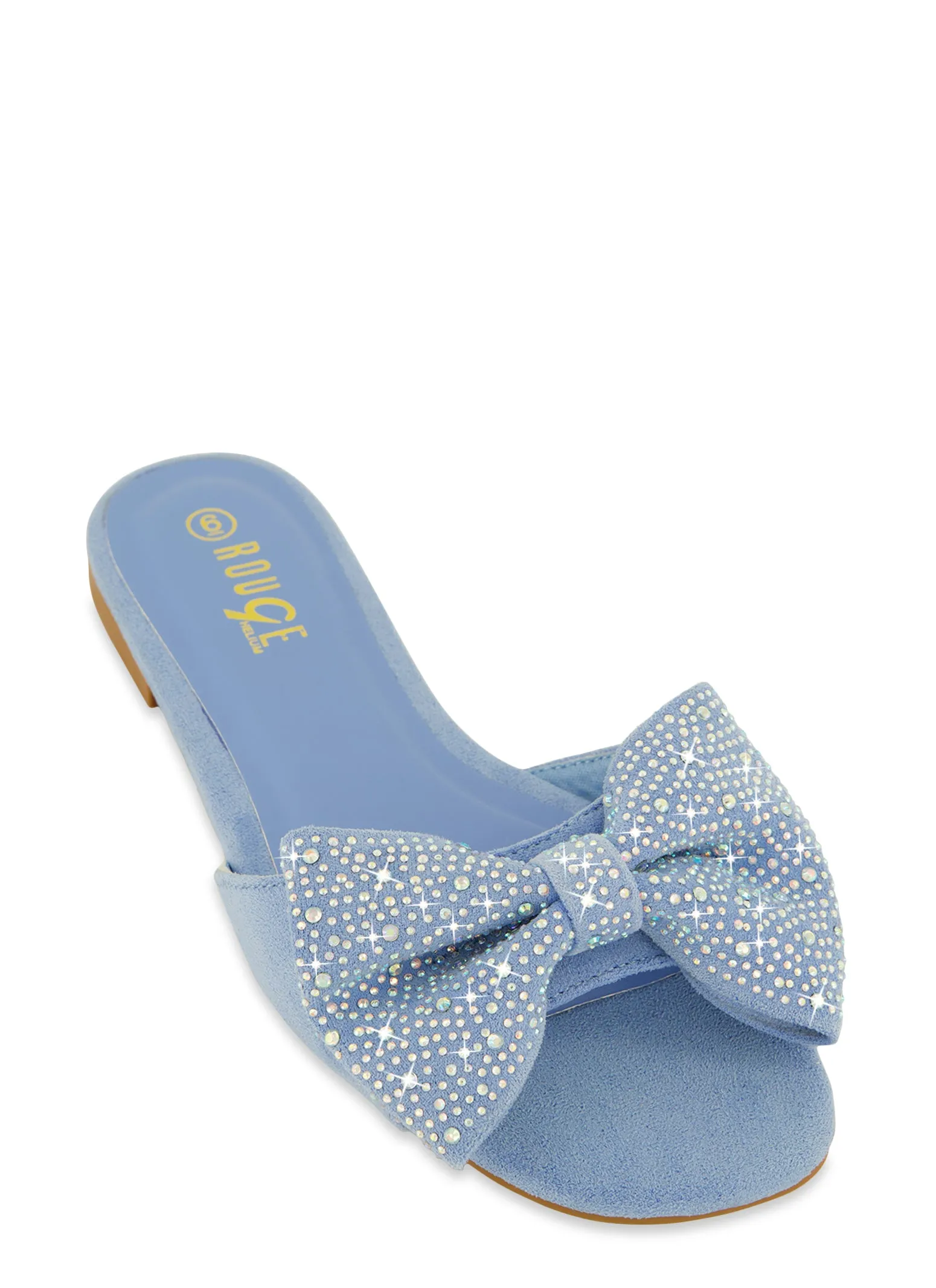 Rhinestone Bow Flat Sandals sold by Rainbow