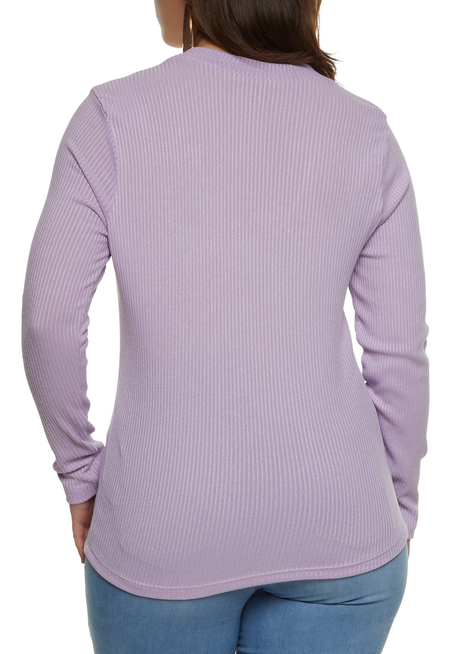 Plus Size Faux Button V Neck Top sold by Rainbow product image thumbnail 2