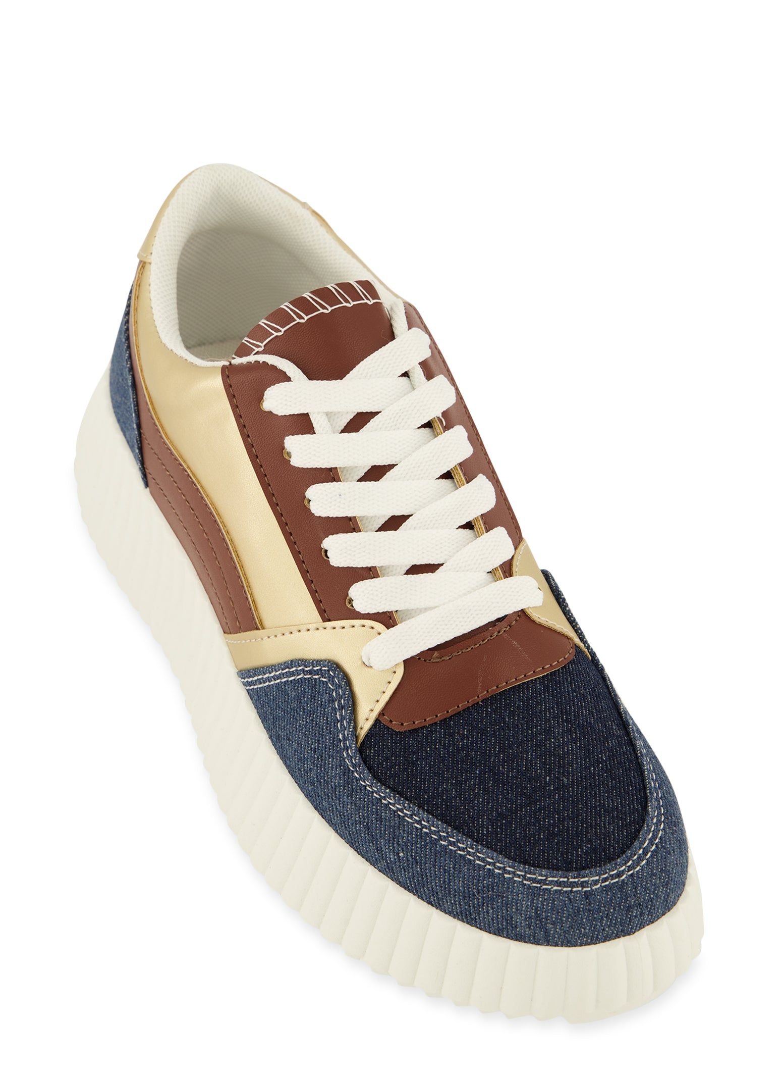 Color Block Platform Sneakers sold by Rainbow