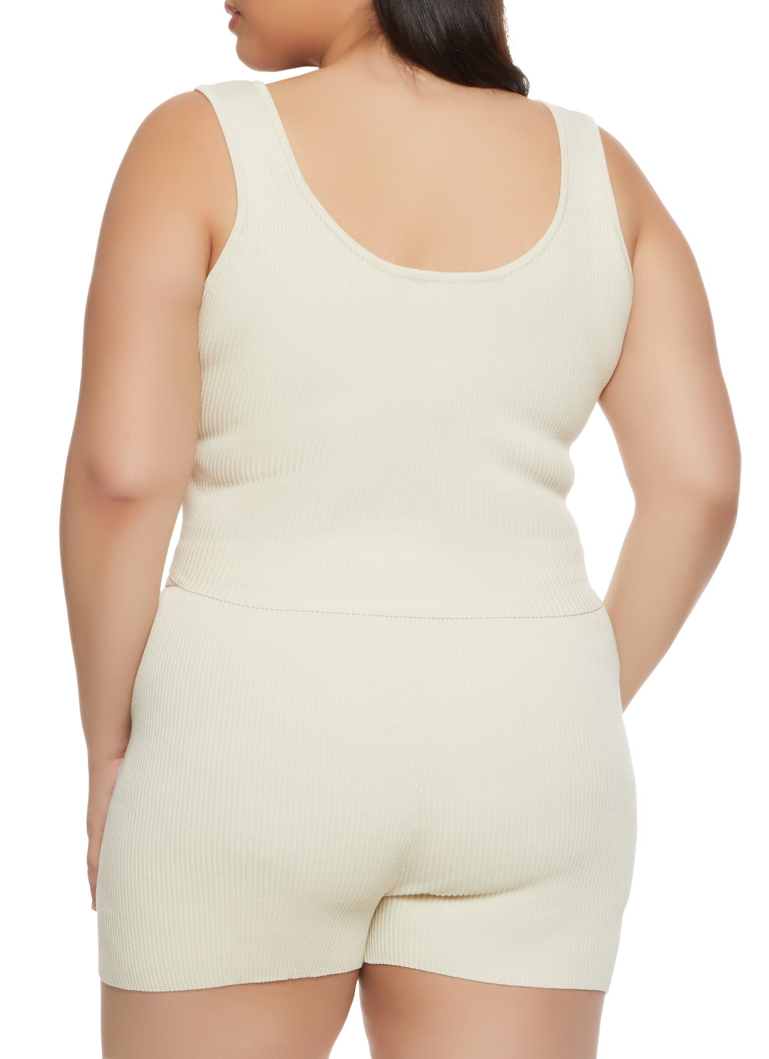 Plus Size Daisy Tie Front Cropped Tank Top sold by Rainbow product image thumbnail 3