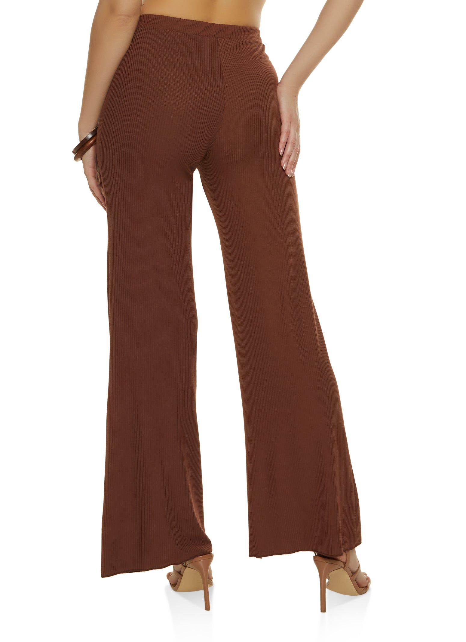 Solid Ribbed Flare Pants sold by Rainbow product image thumbnail 3