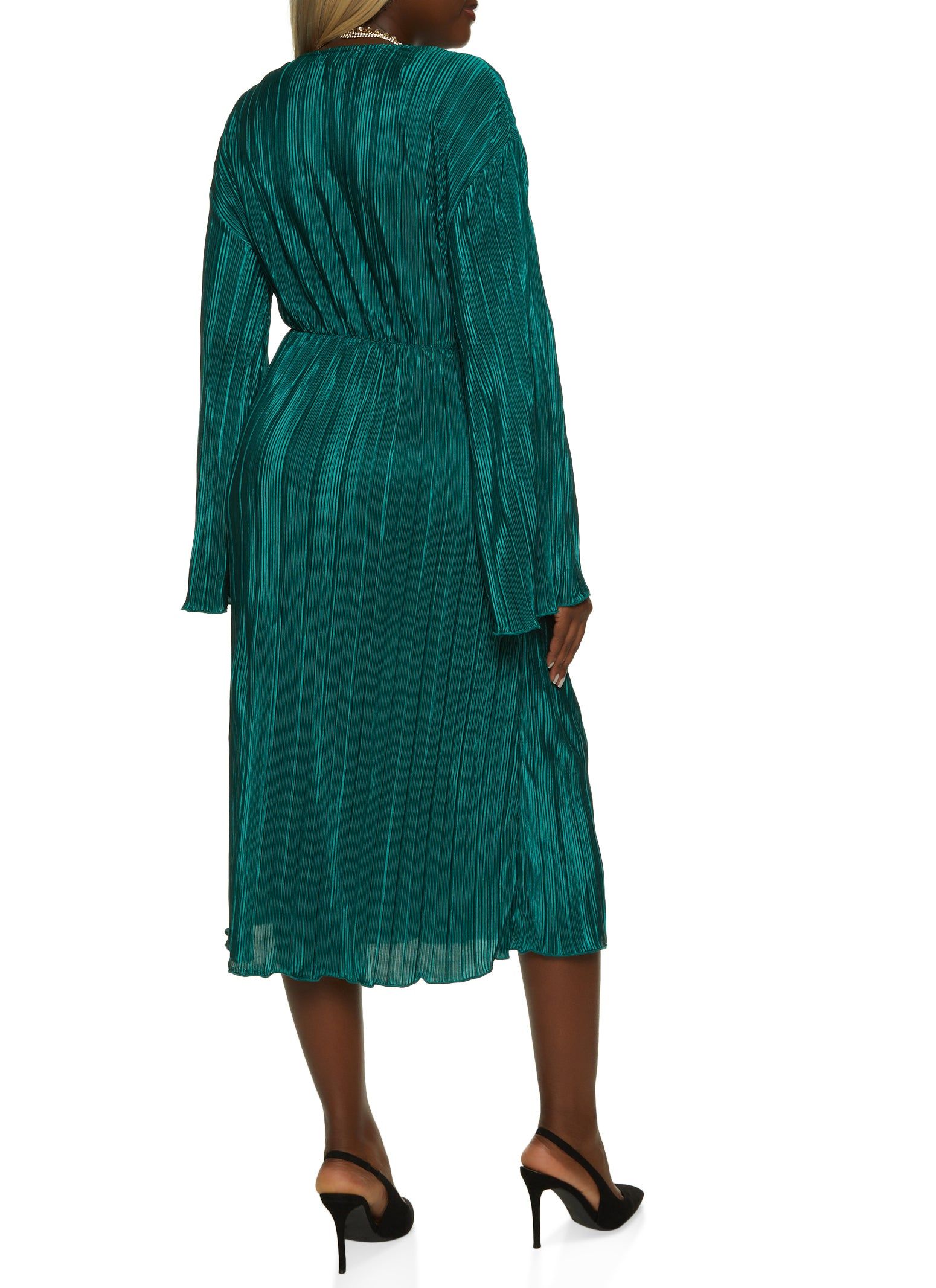 Plisse Faux Wrap Dress sold by Rainbow product image thumbnail 3