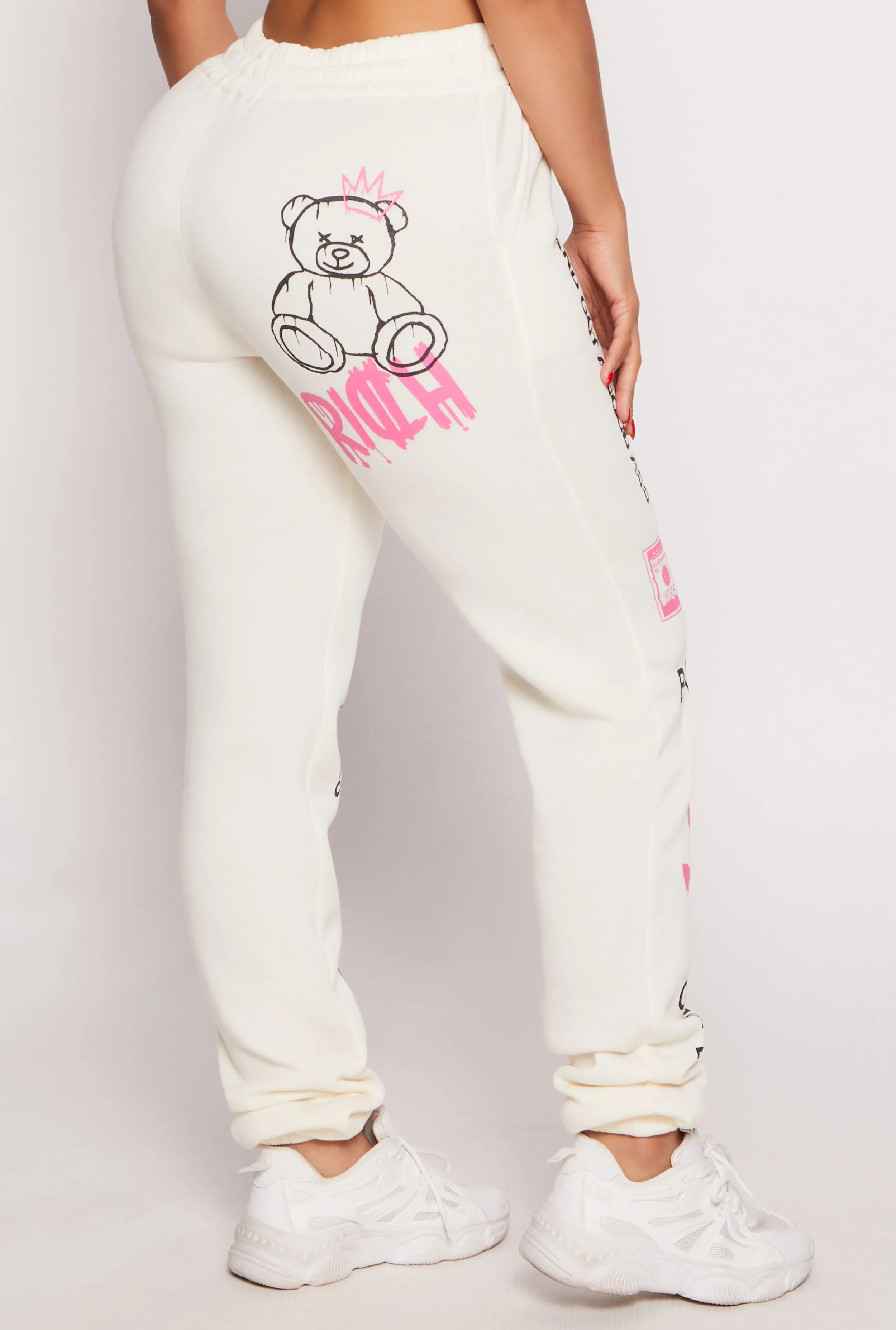 Graffiti Graphic Fleece Lined Sweatpants sold by Rainbow product image thumbnail 3