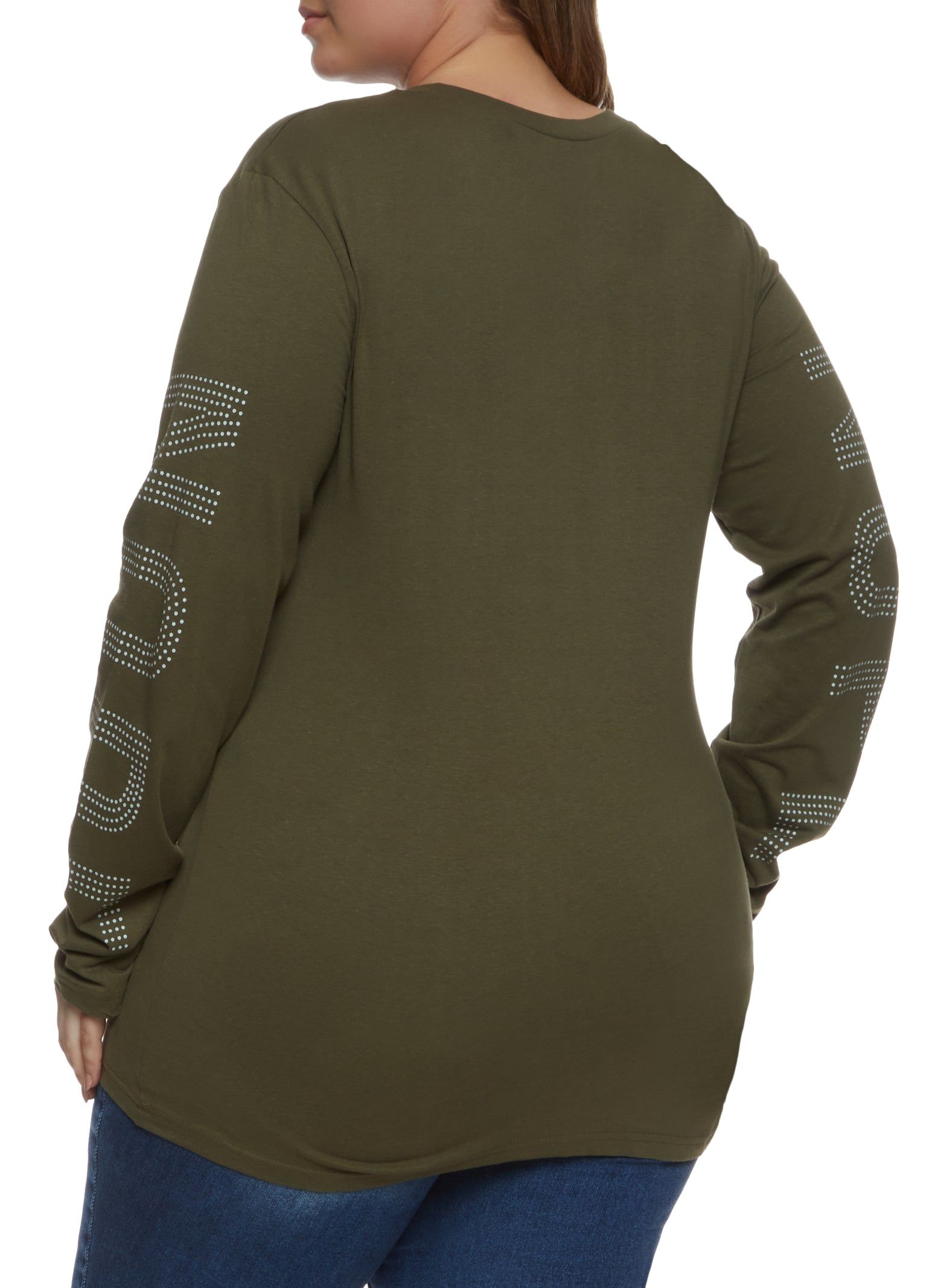 Plus Size Rhinestone Nope Not Today Tee sold by Rainbow product image thumbnail 2