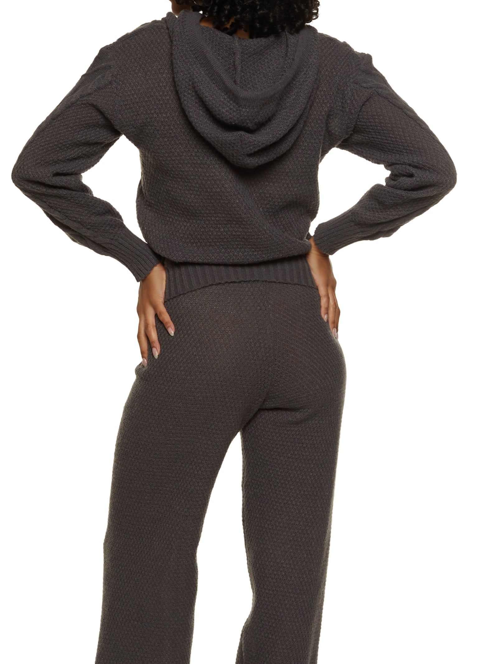 Cable Knit Pullover Hoodie sold by Rainbow product image thumbnail 3