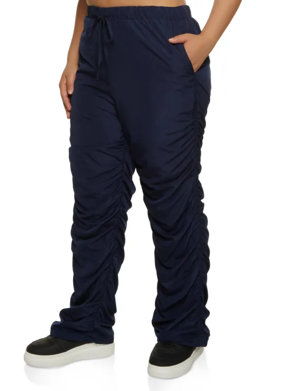 Plus Size Nylon Stacked Parachute Pants sold by Rainbow