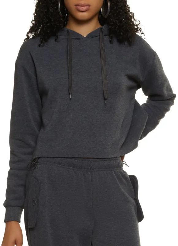Solid Raw Hem Pullover Hoodie sold by Rainbow