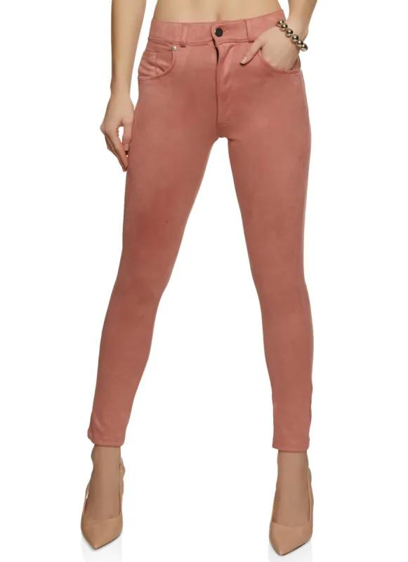 Faux Suede Skinny Pants sold by Rainbow