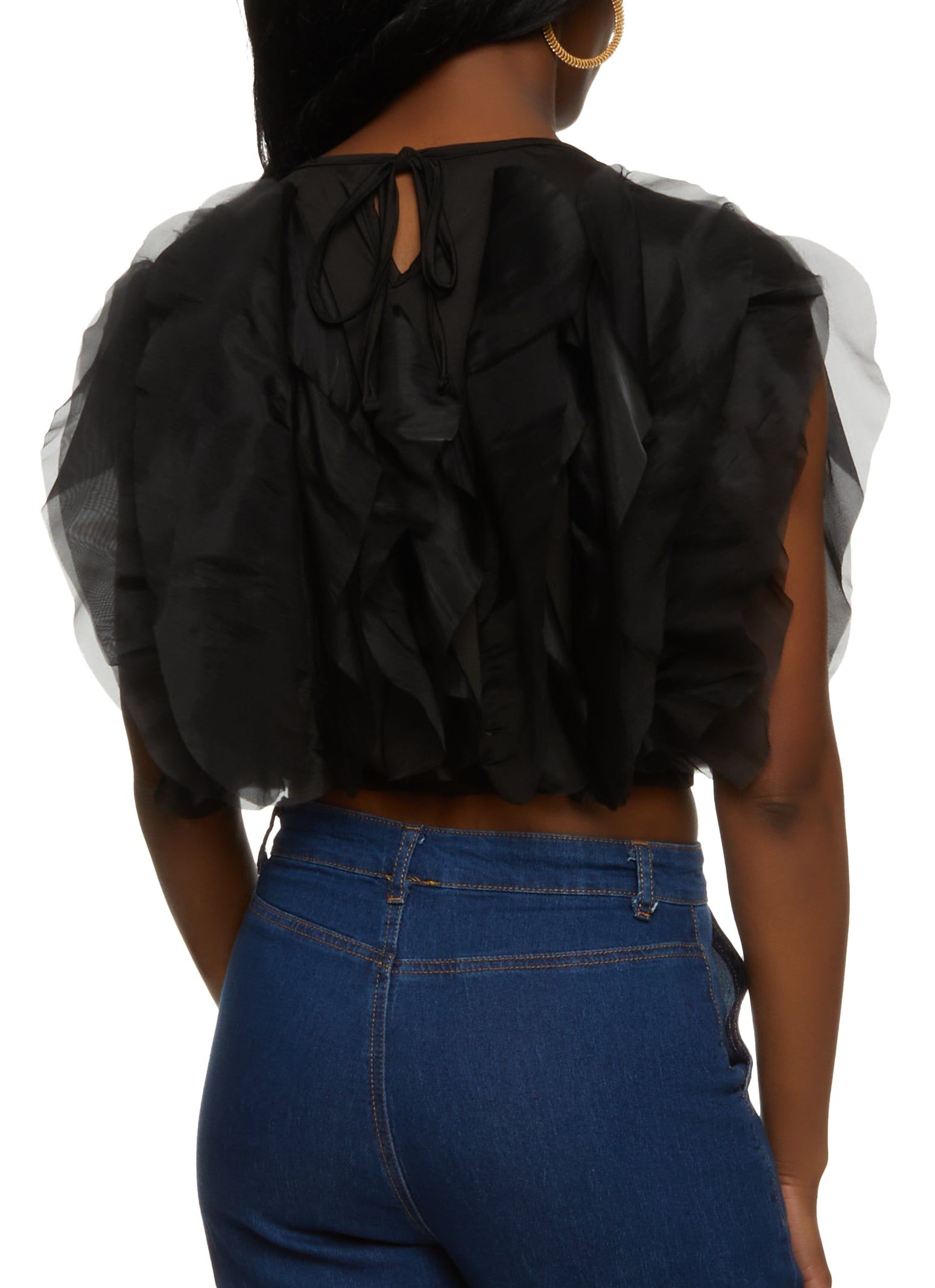 Organza Trim Crop Top sold by Rainbow product image thumbnail 2