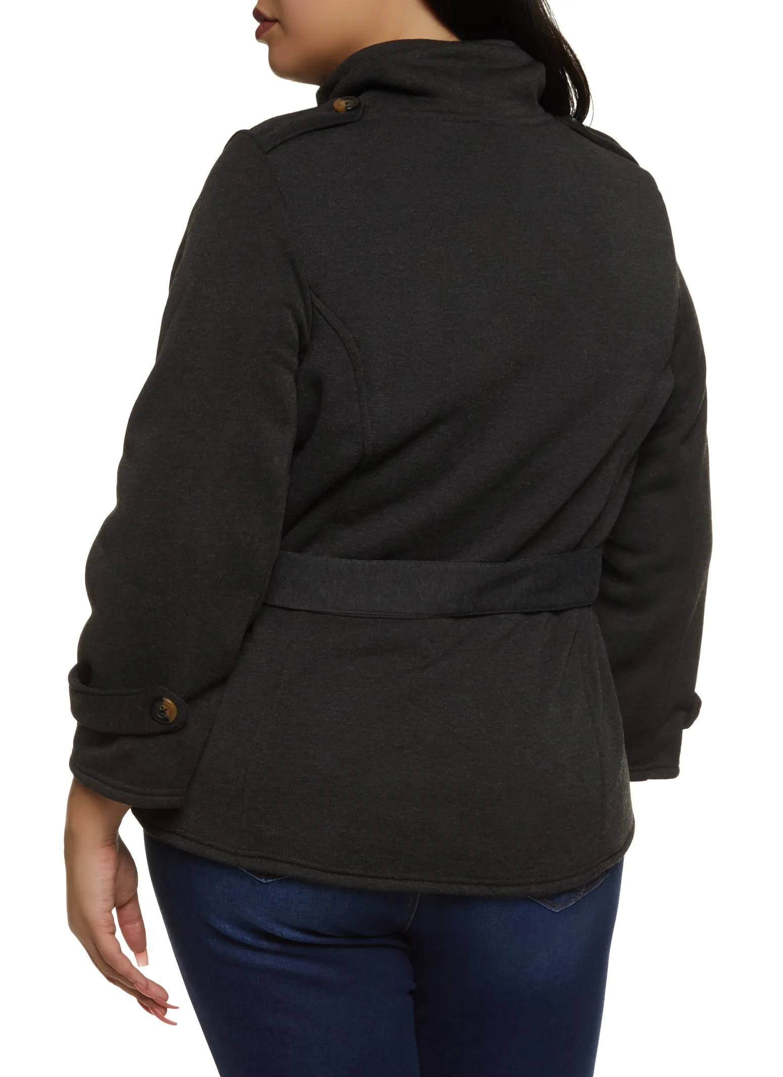 Plus Size Belted Military Jacket sold by Rainbow product image thumbnail 2