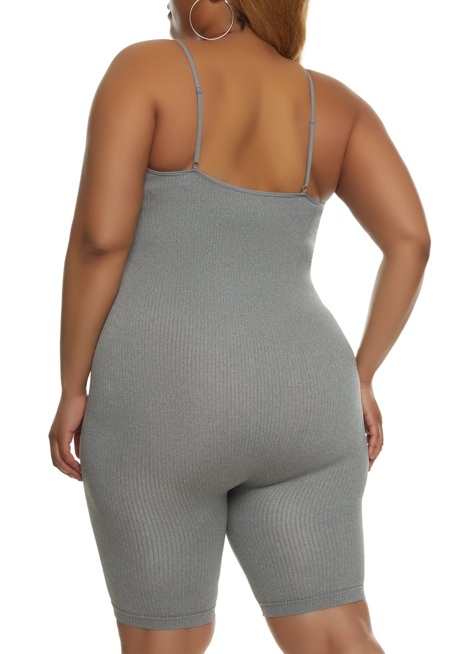 Plus Size Notch Neck Cami Romper sold by Rainbow product image thumbnail 2