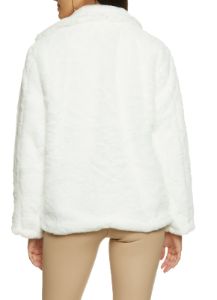 Faux Fur Snap Button Jacket sold by Rainbow