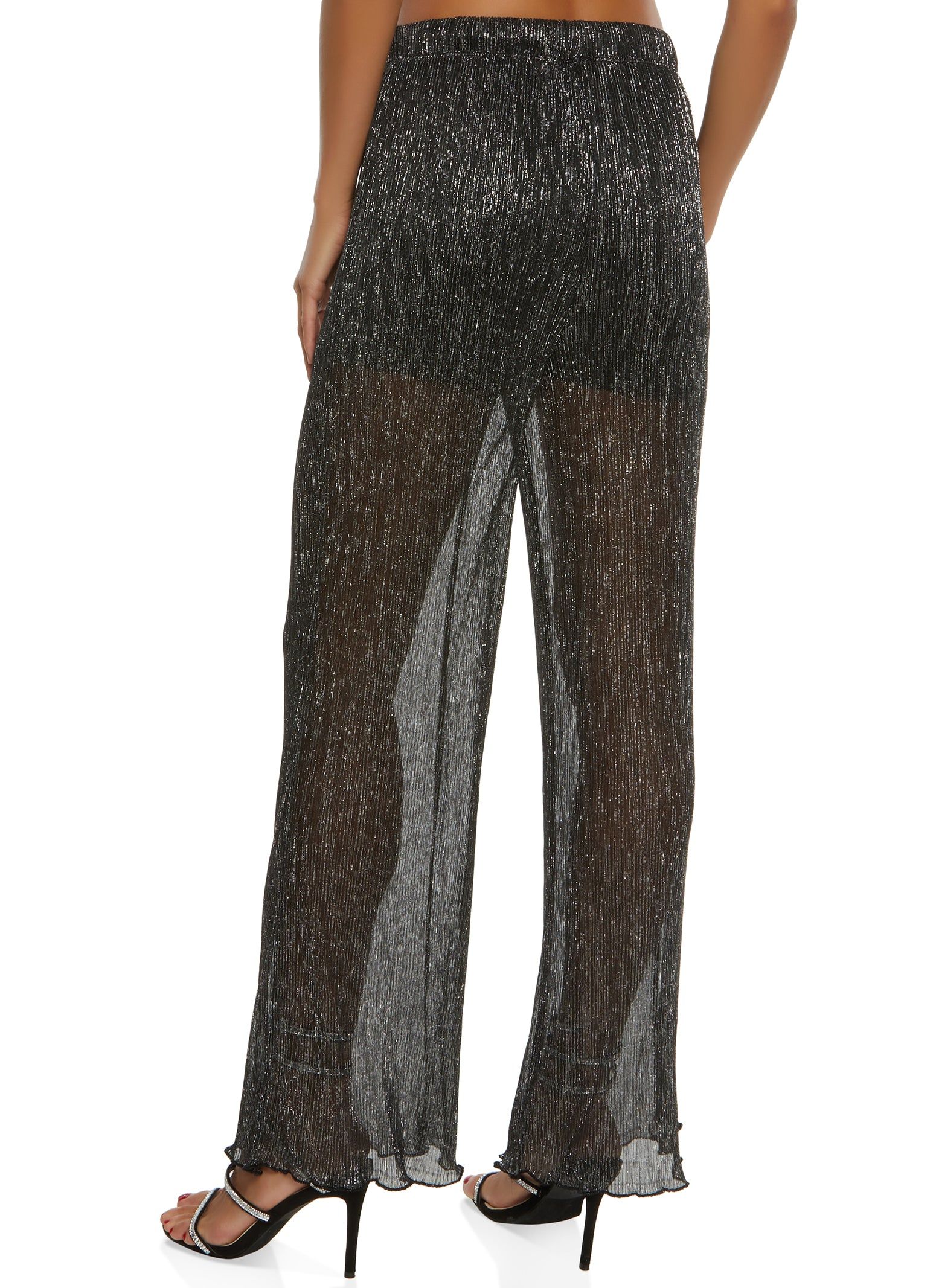 Lurex Plisse Wide Leg Pants sold by Rainbow product image thumbnail 2